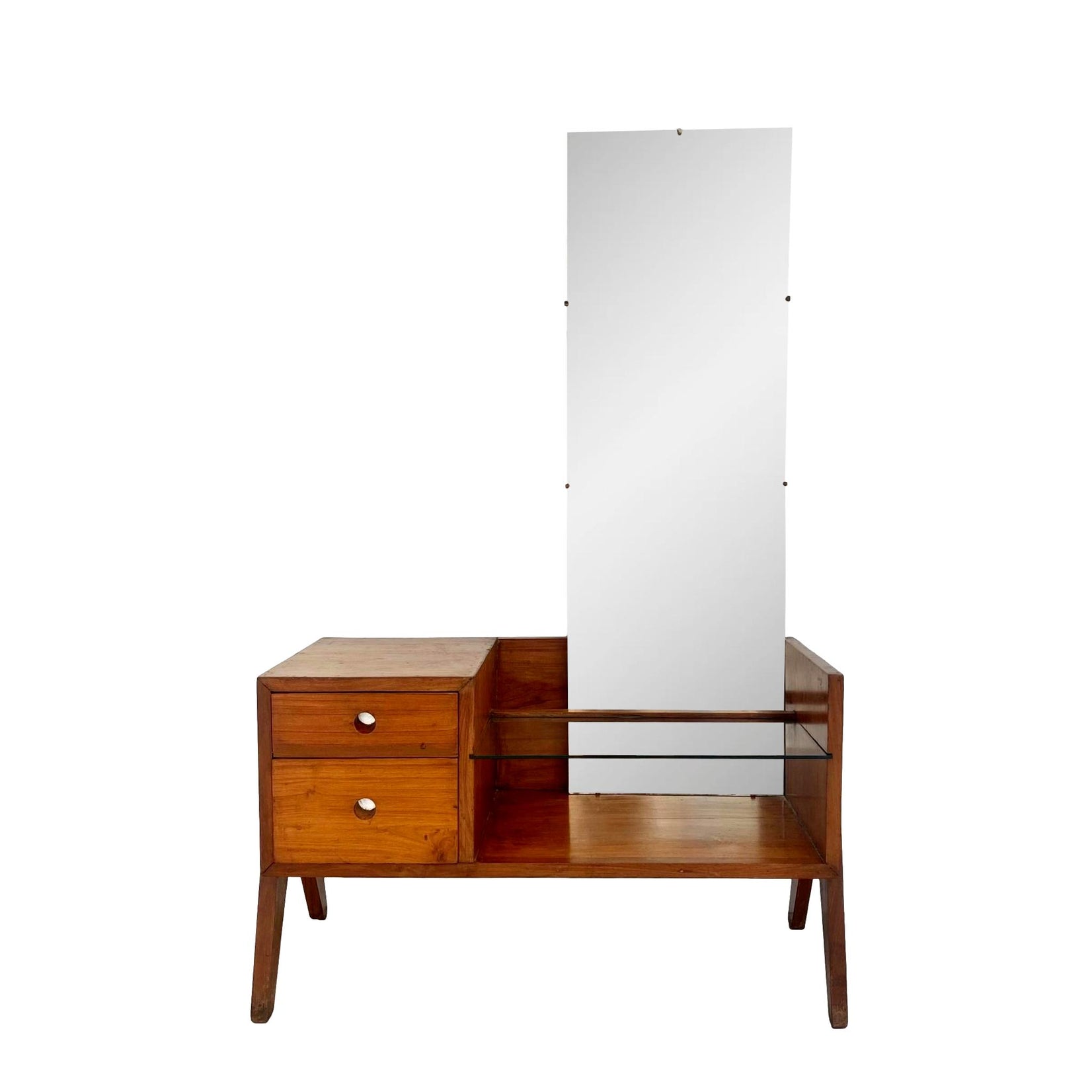 Teak And Glass Vanity