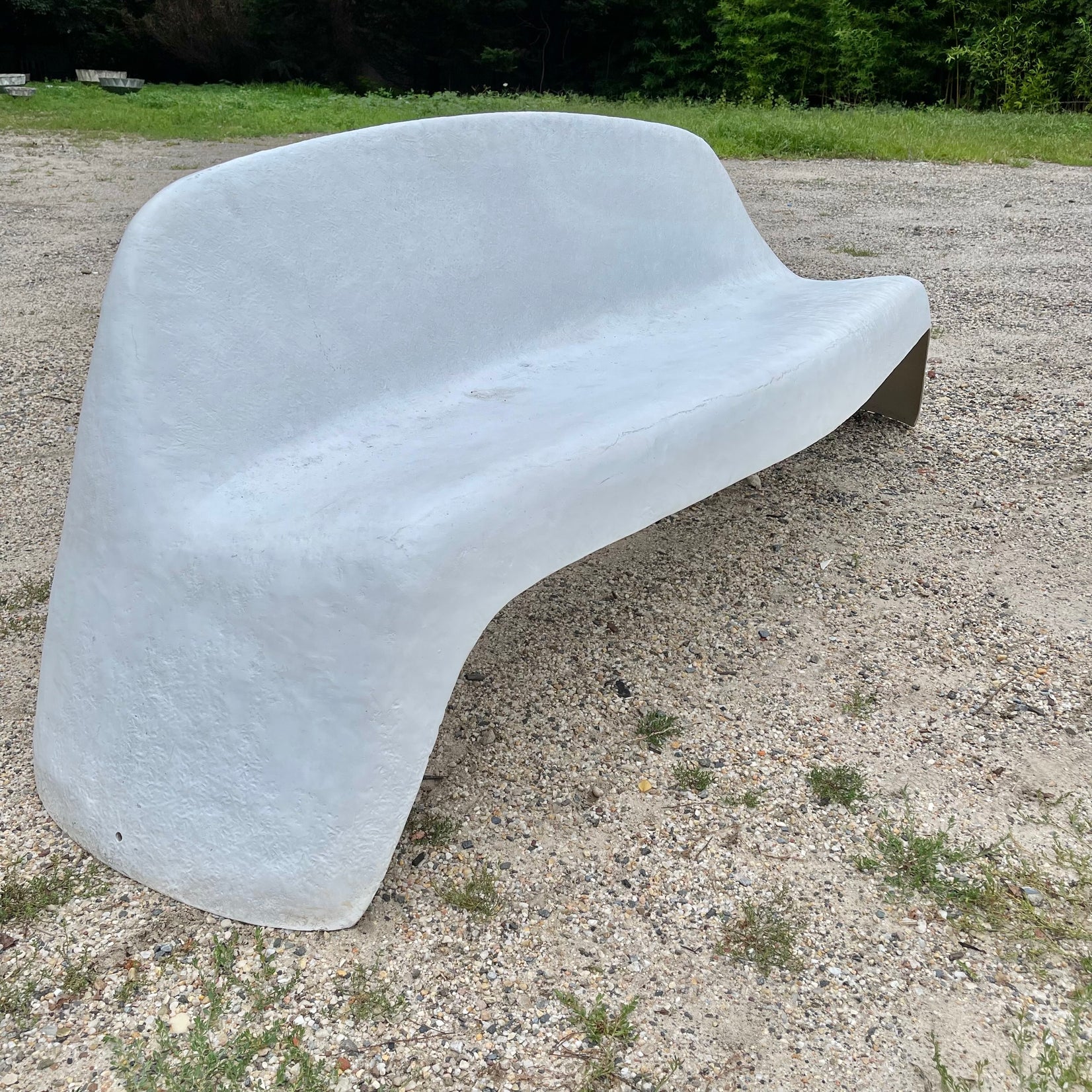 Sculptural Outdoor Fiberglass Bench by Walter Papst, 1960s Germany