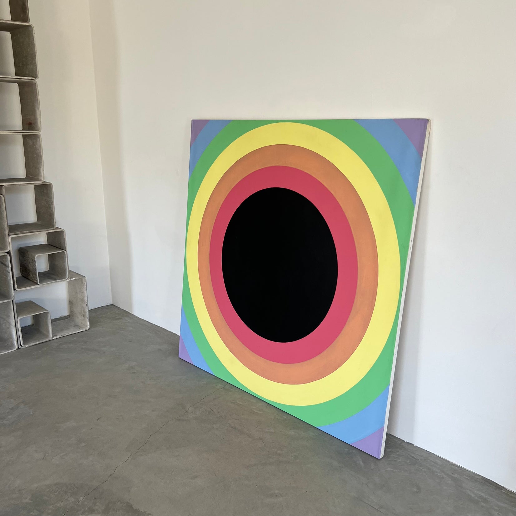Domenick Capobianco Original Painting 'Circles', United States 1960s
