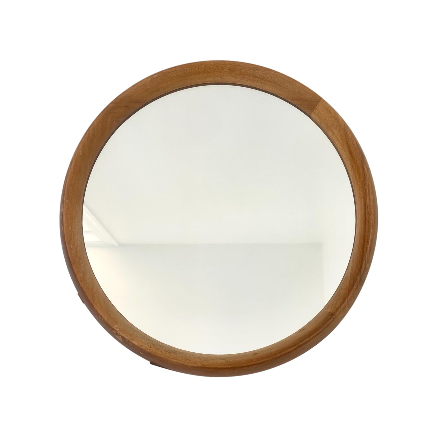 Round Teak Mirror
