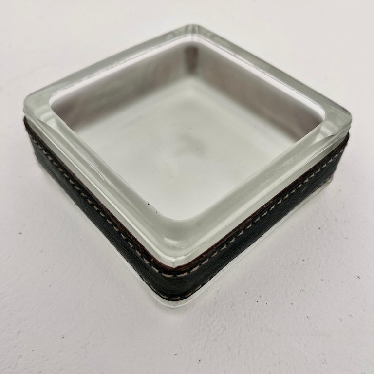 Jacques Adnet Glass Ashtray/Catchall, 1950s France