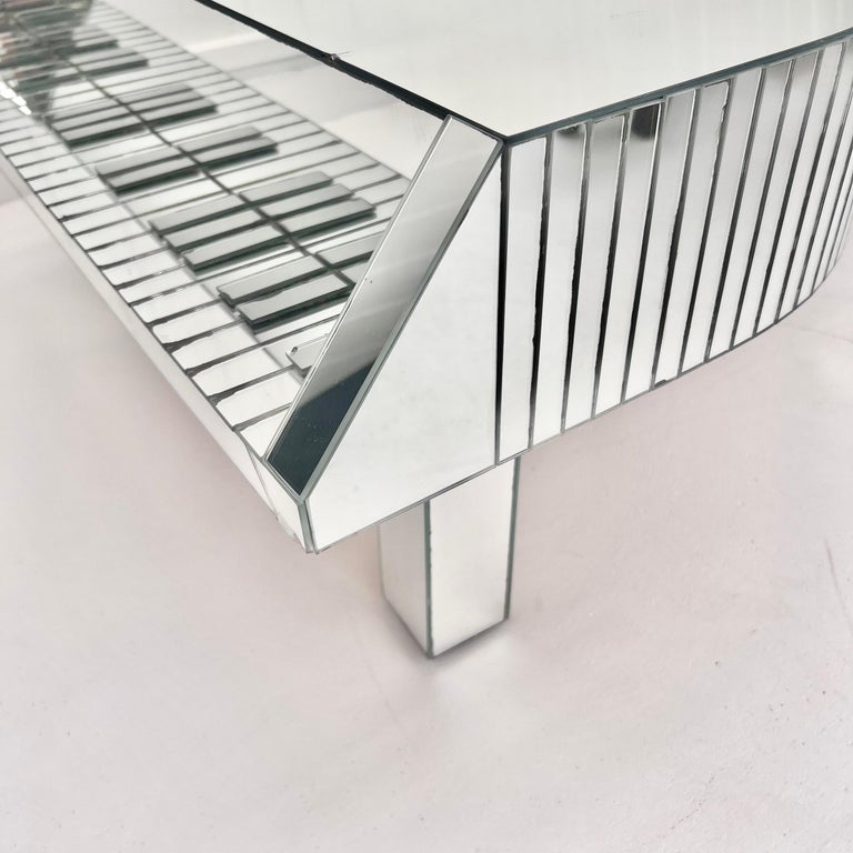 Mirrored Piano Coffee Table, circa 1970's
