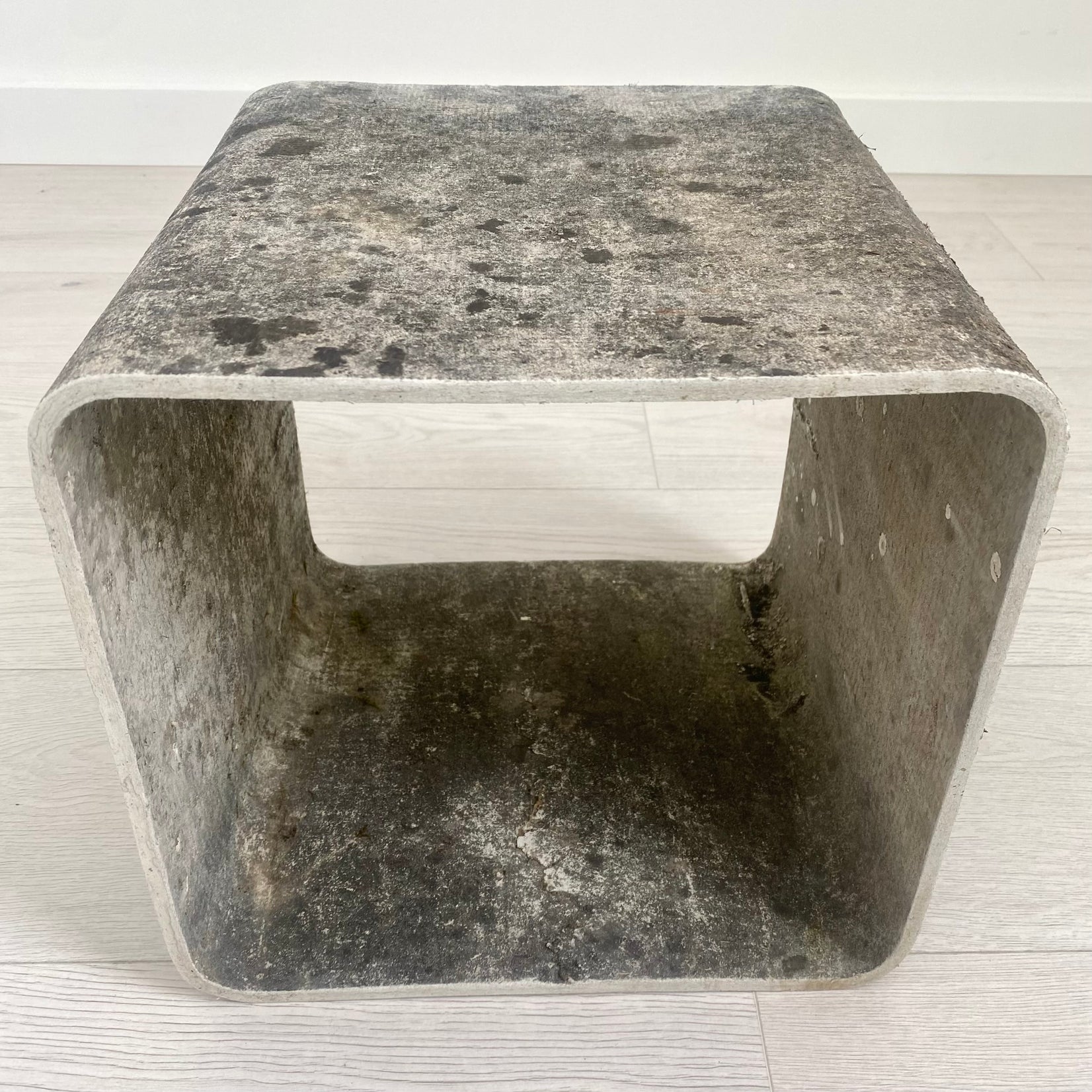 Willy Guhl Concrete Cube Side Table, 1960s Switzerland