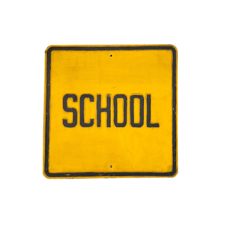 Vintage School Sign, 1960s United States