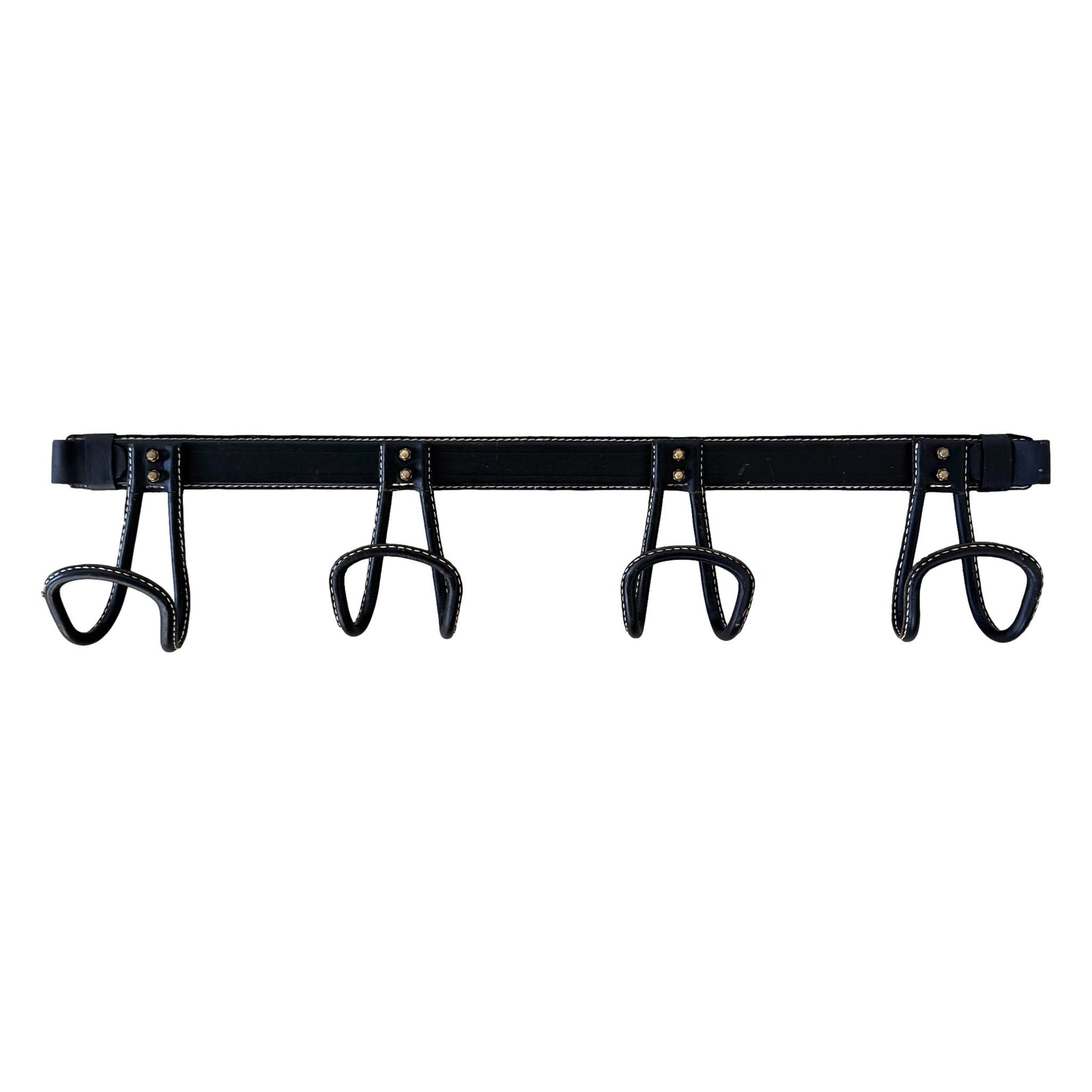 Black Leather Coat Rack