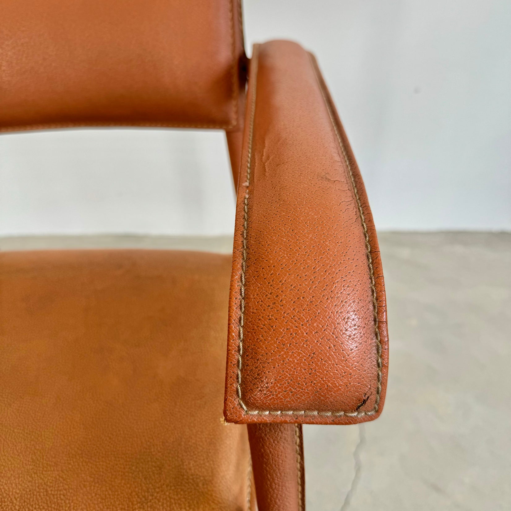 Jacques Adnet Leather Armchair, 1950s France