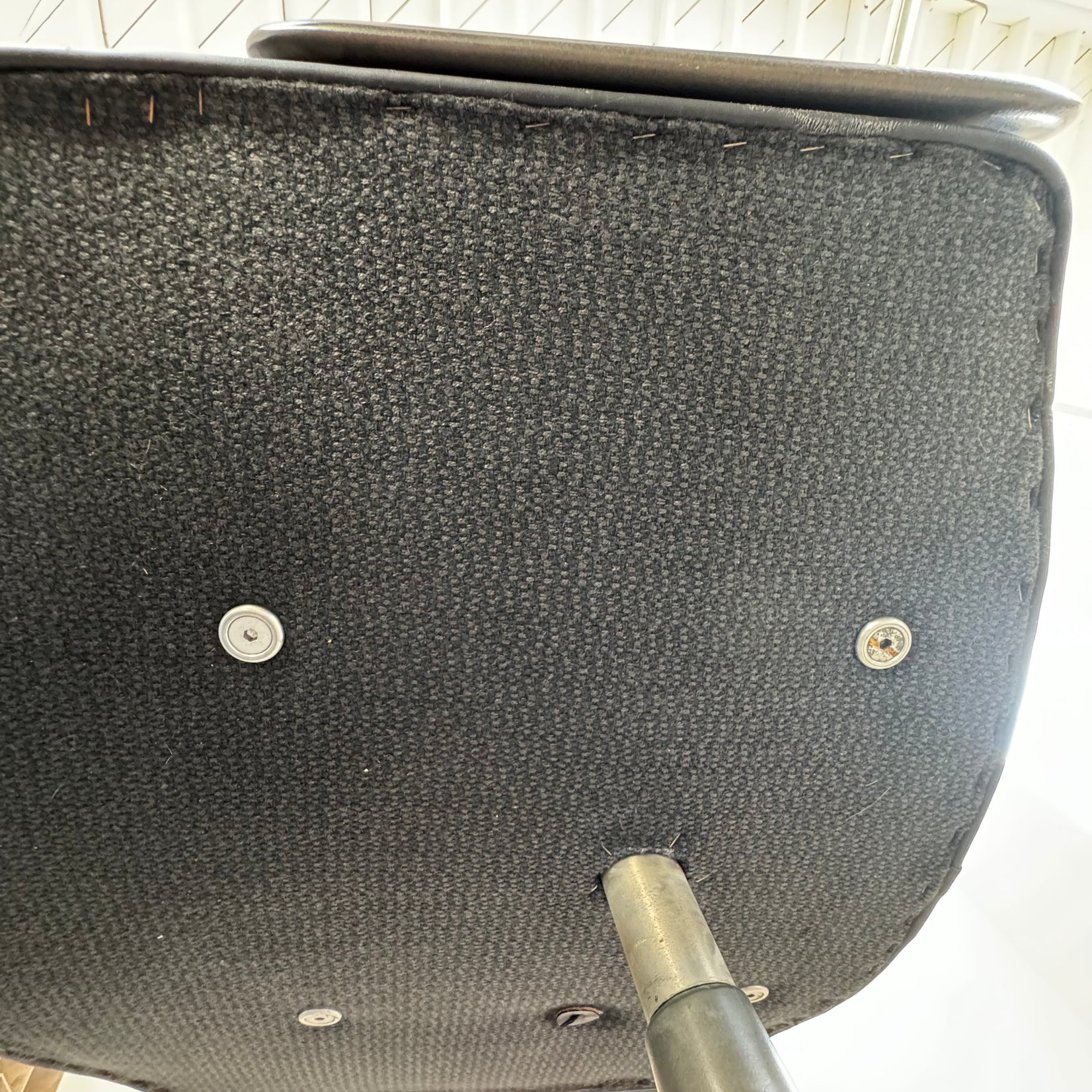 Eames Time Life Lobby Lounge Chair in Black Leather for Herman Miller