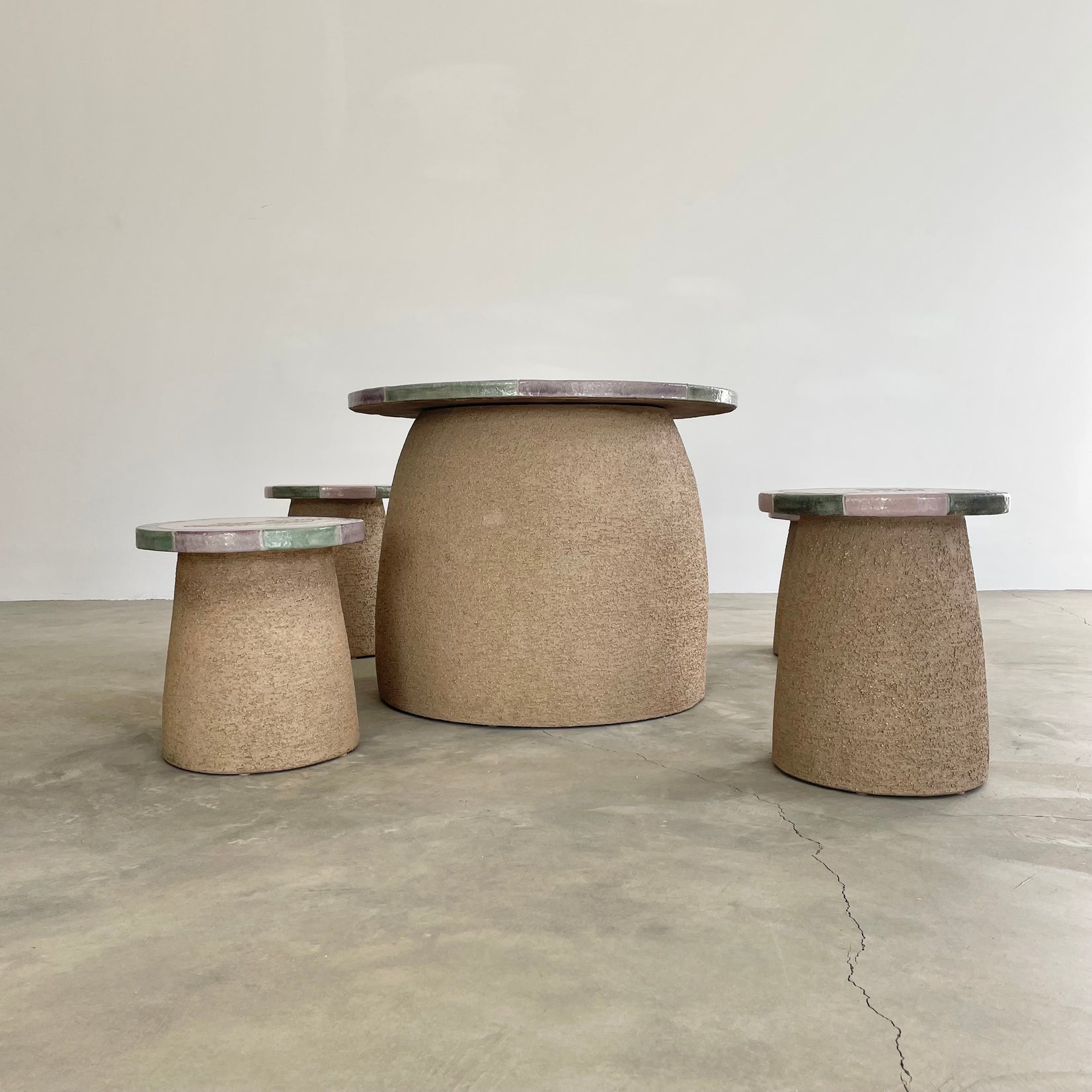 Mushroom Table and Stools by Stan Bitters for Hans Sumpf Company, USA 1970s
