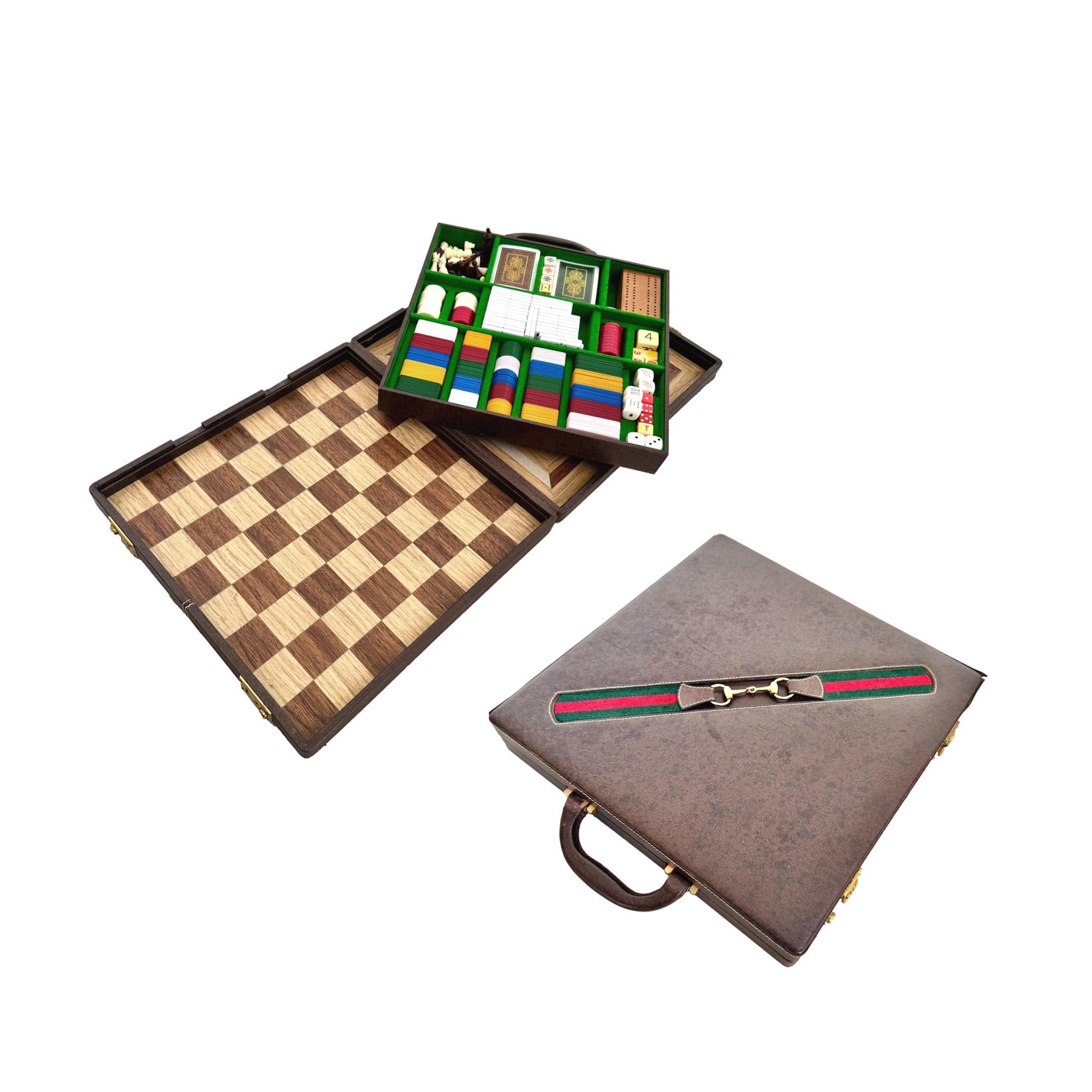 Wood and Leather Game Set