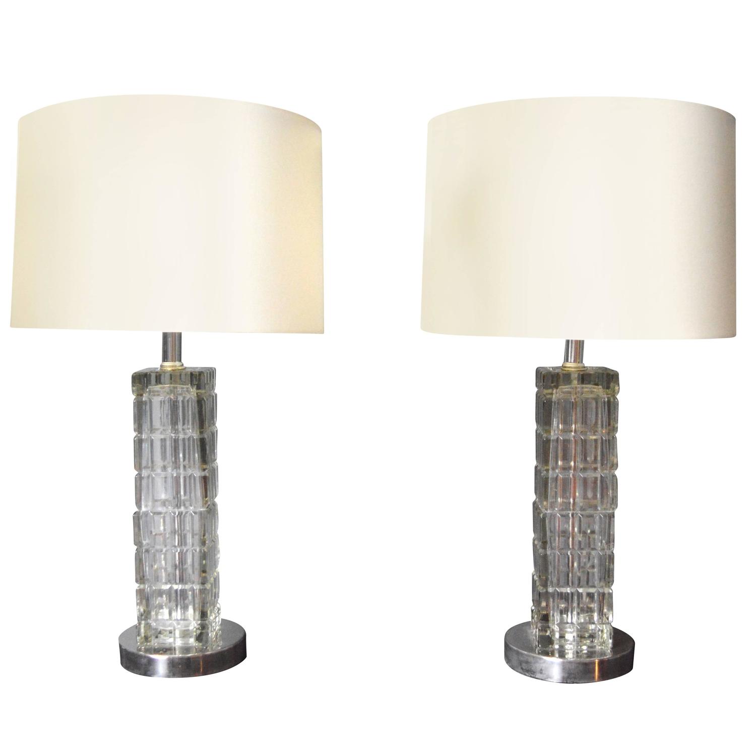 Beveled Glass Table Lamps