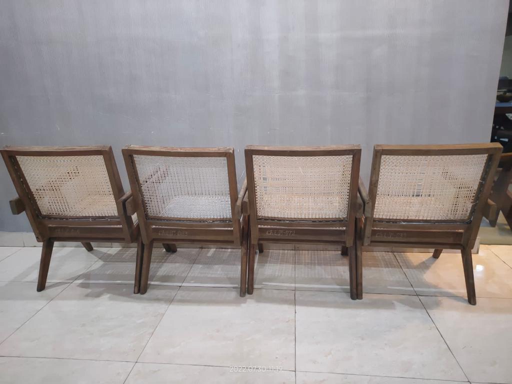 Pierre Jeanneret Easy Chairs, 1950s Chandigargh