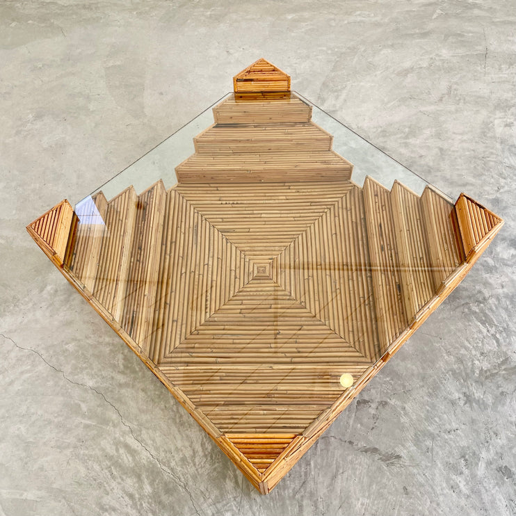 Sculptural Bamboo Coffee Table, 1980s USA