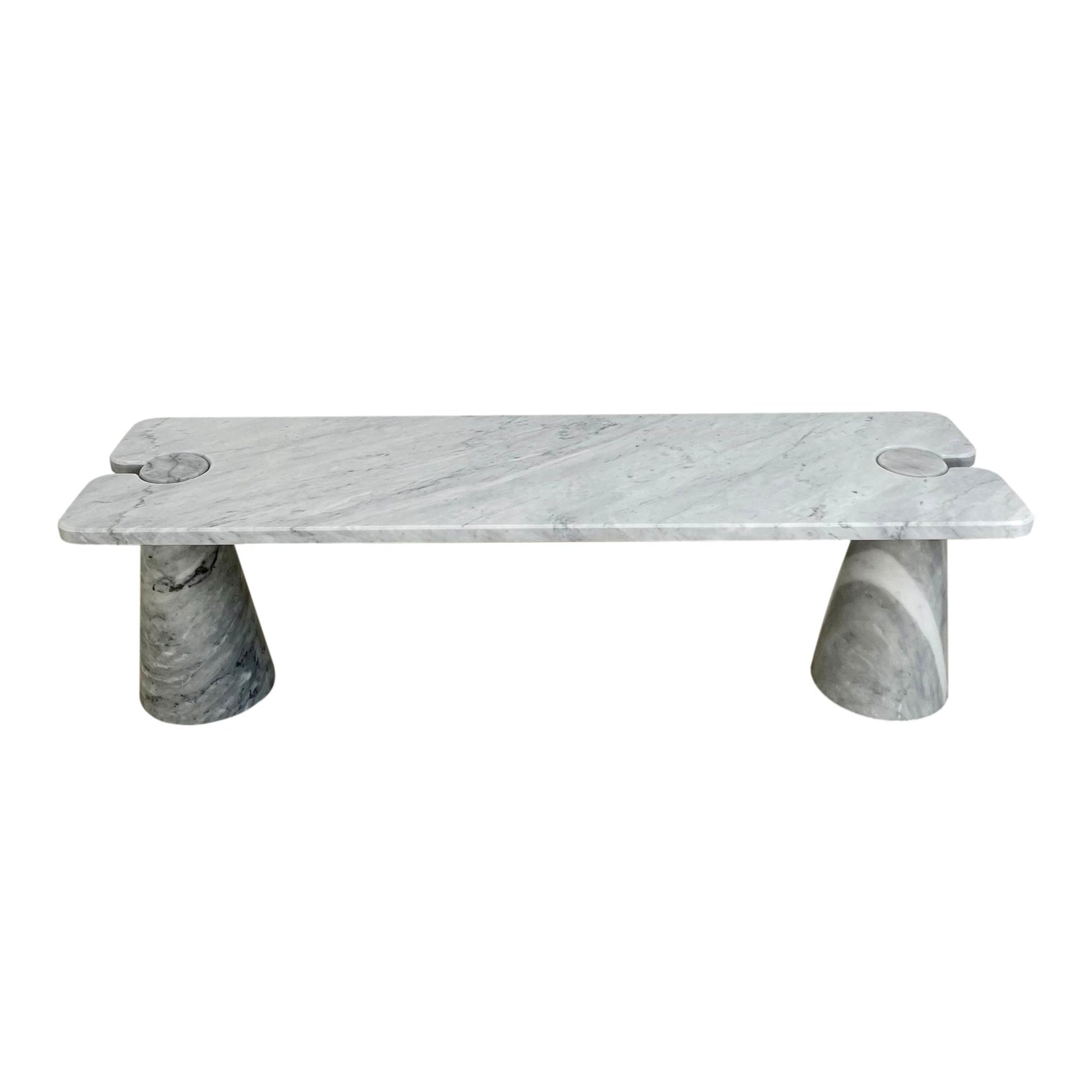 Carrara Marble Eros Coffee Table Attributed to Angelo Mangiarotti, 1960s Italy