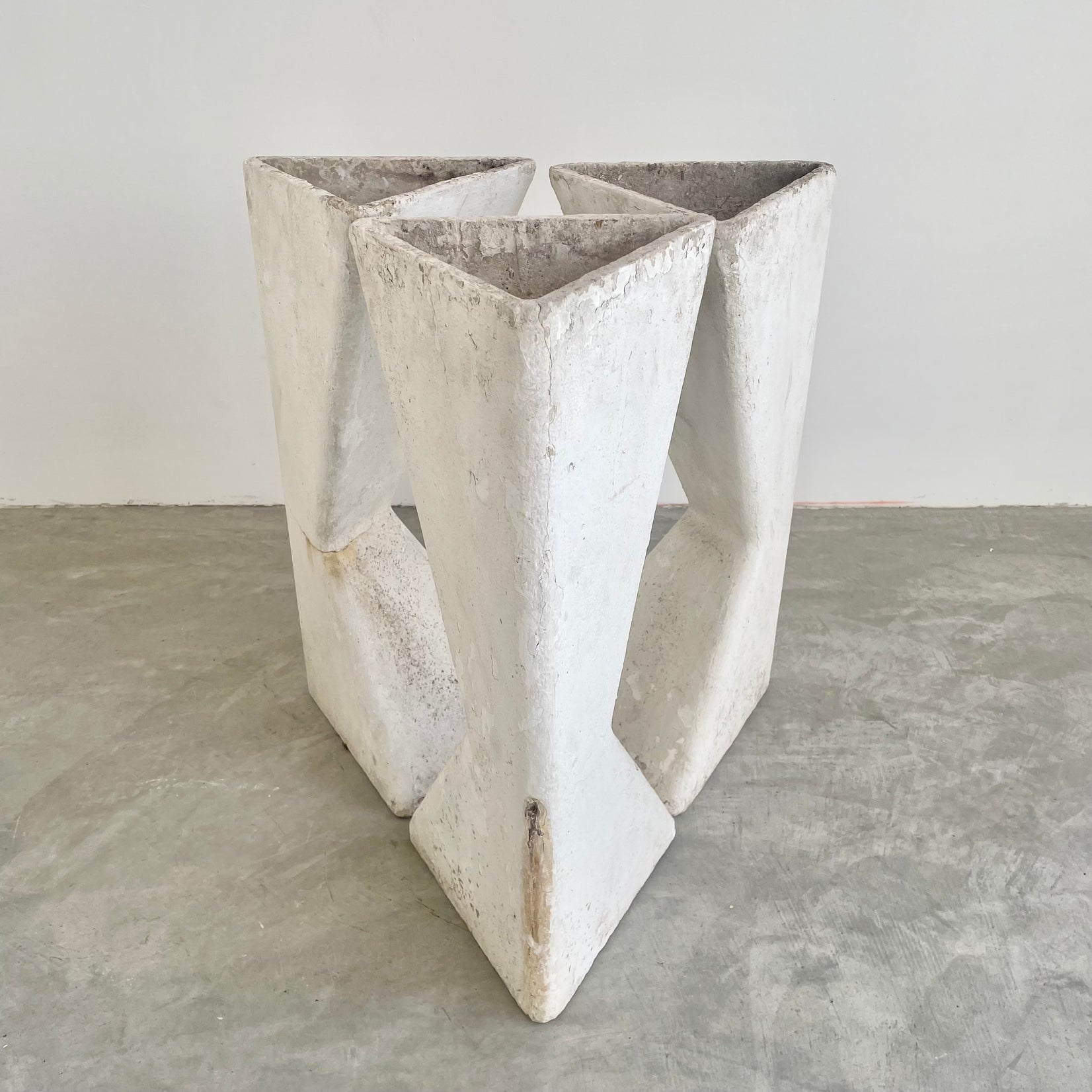 Set of 3 Sculptural Triangular Planters