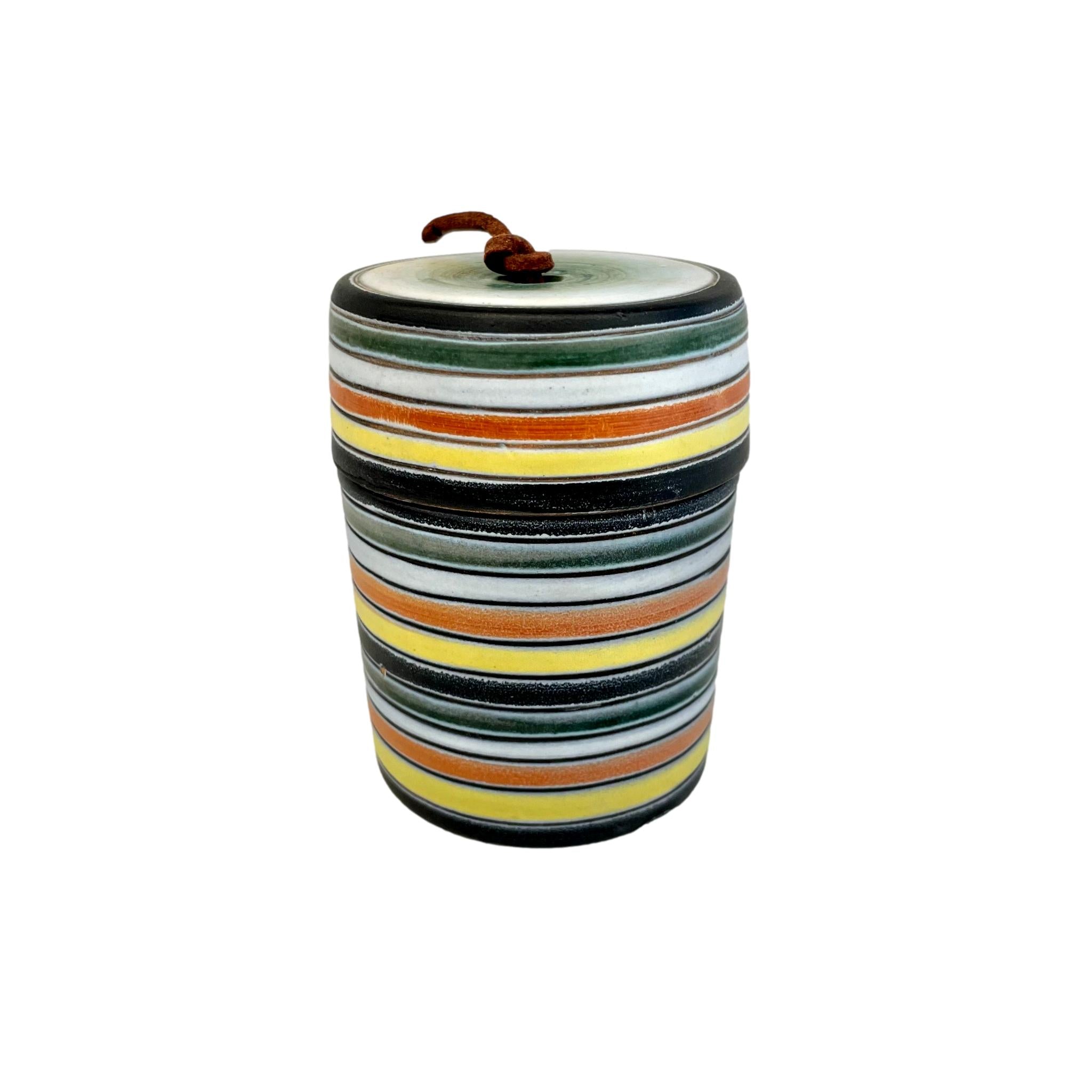 Raymor Ceramic Stash Jar, 1970s Italy