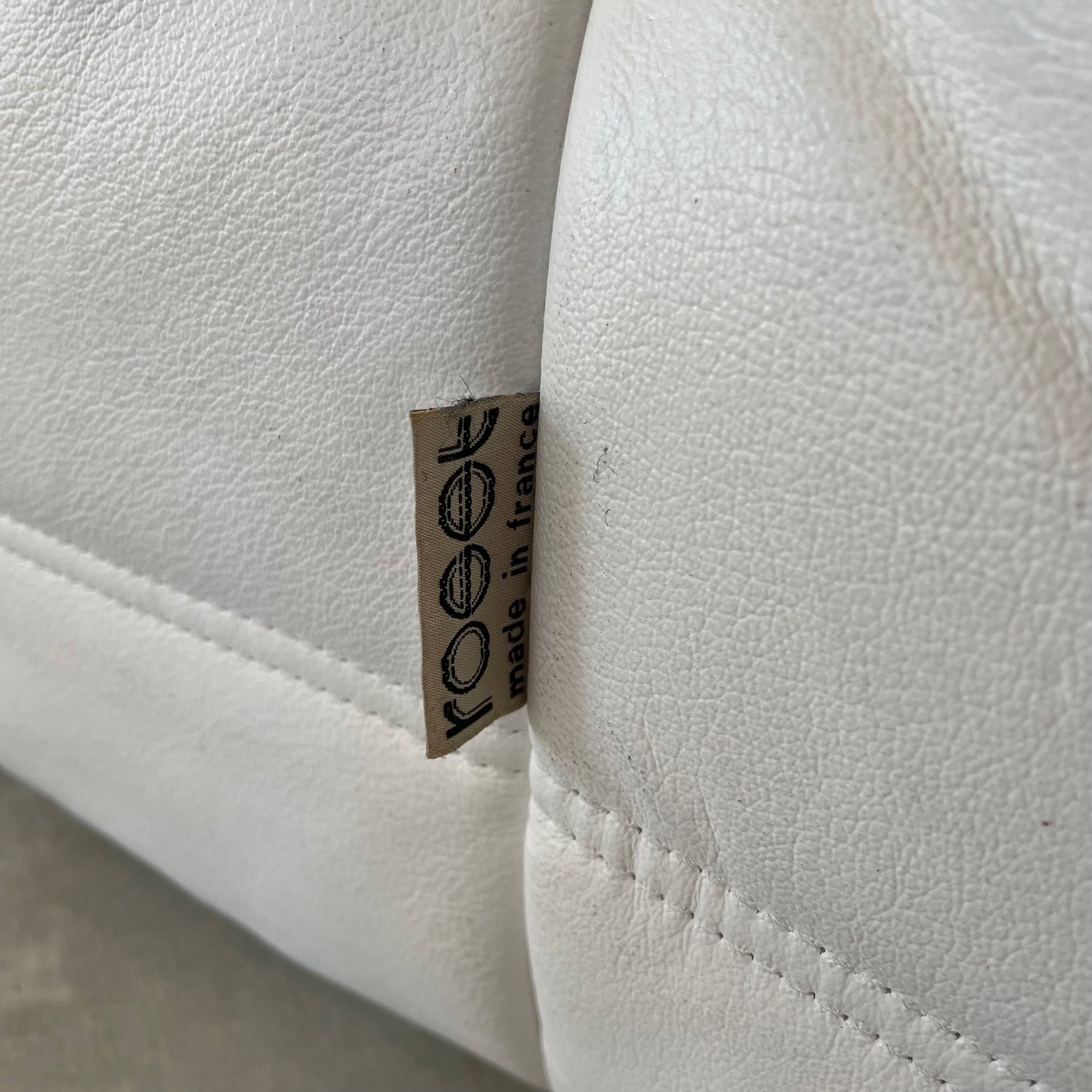 White Leather Togo Set by Ligne Roset, 1990s France