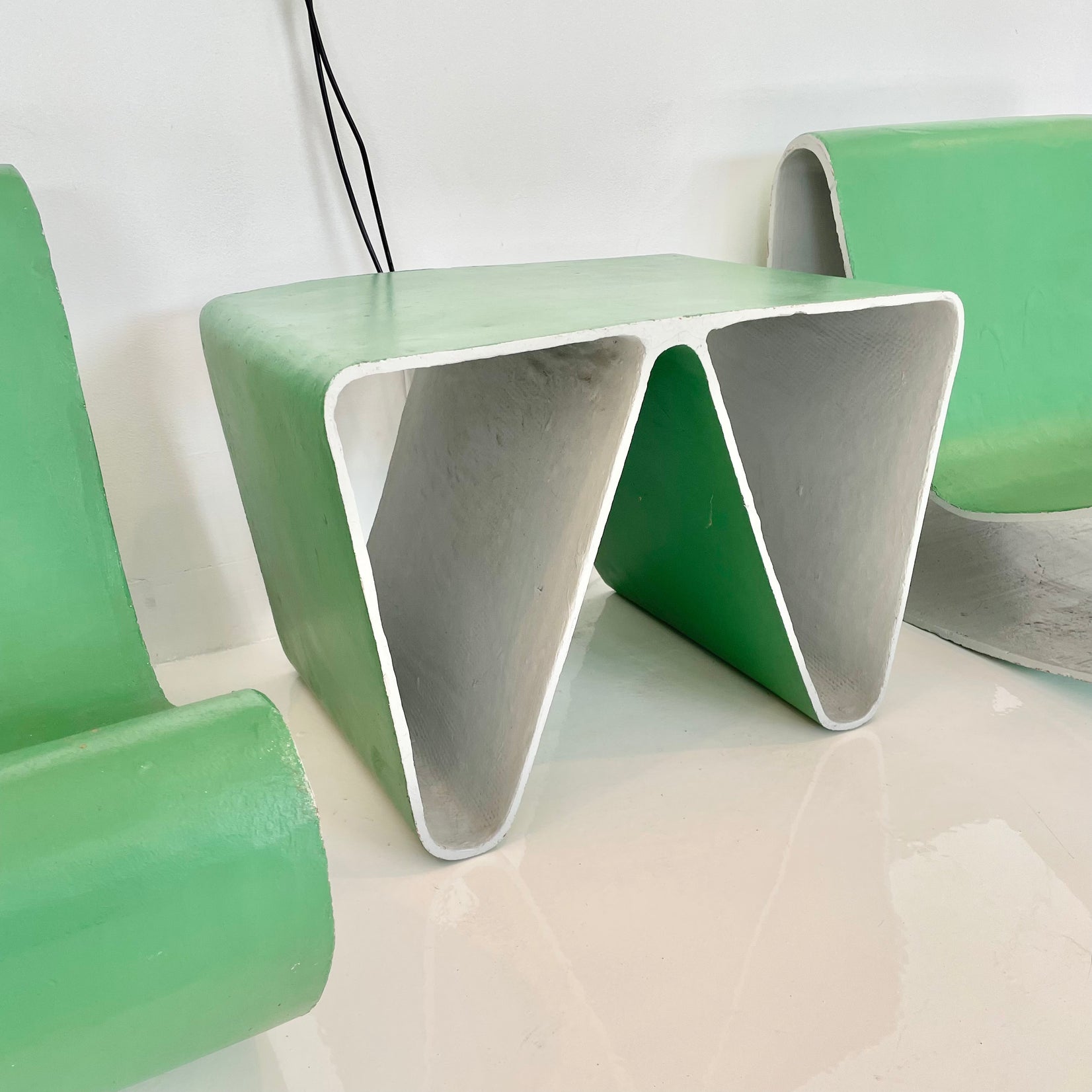 Willy Guhl Prototype Loop Chairs and Table