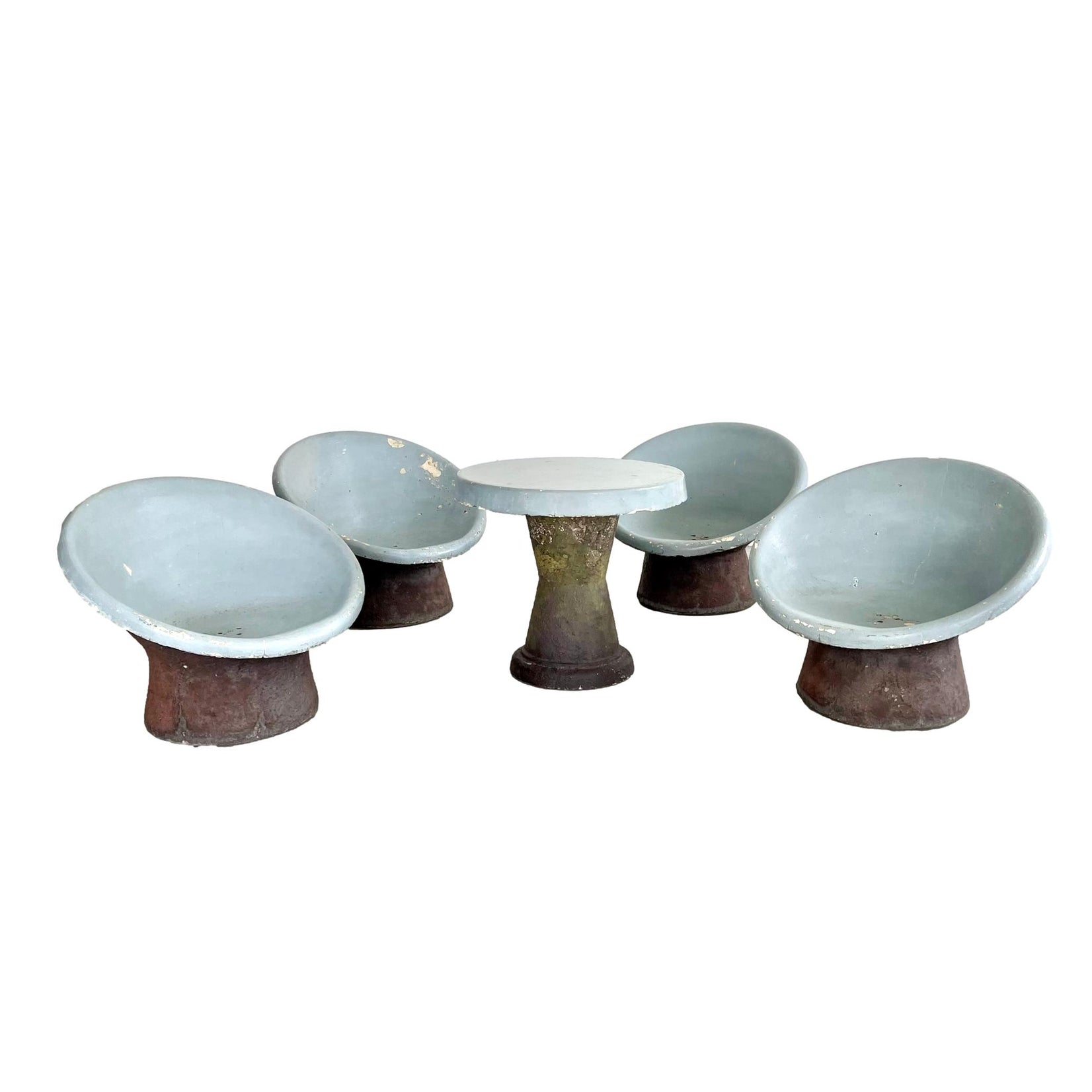 Sculptural Concrete Chairs and Table, 1960s Switzerland