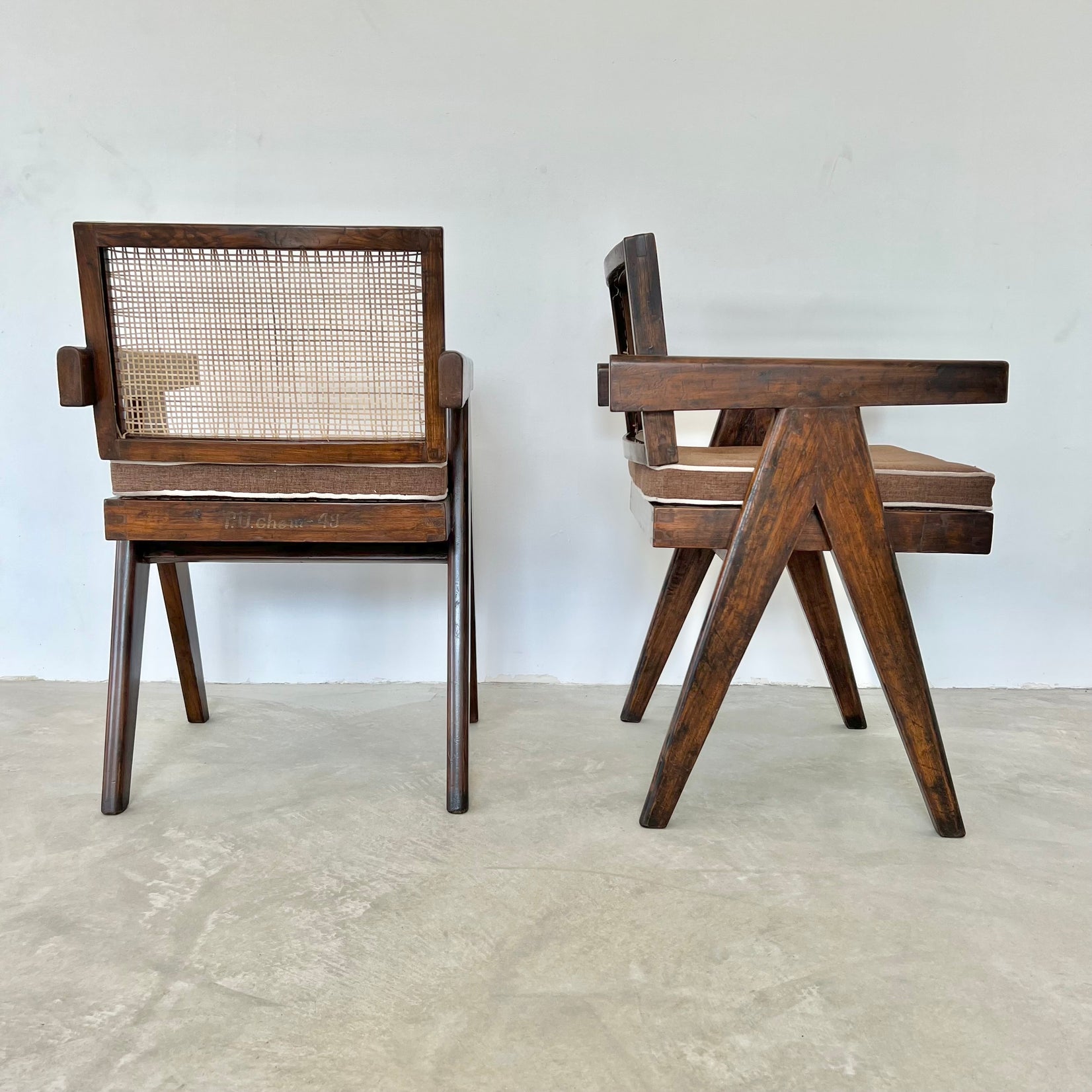 Pierre Jeanneret Office Chairs, 1950s Chandigargh
