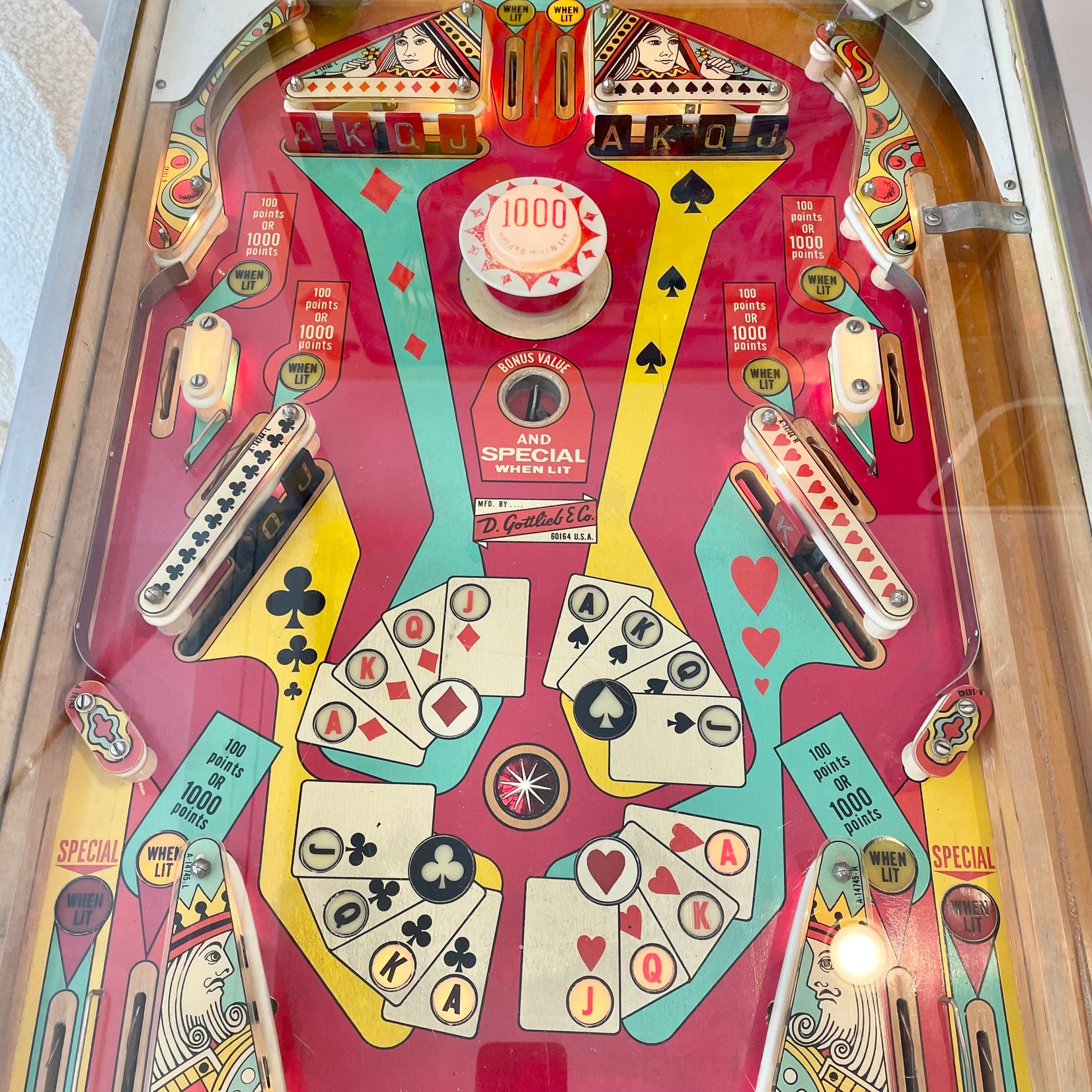 High Hand Pinball Arcade Game, 1973 USA