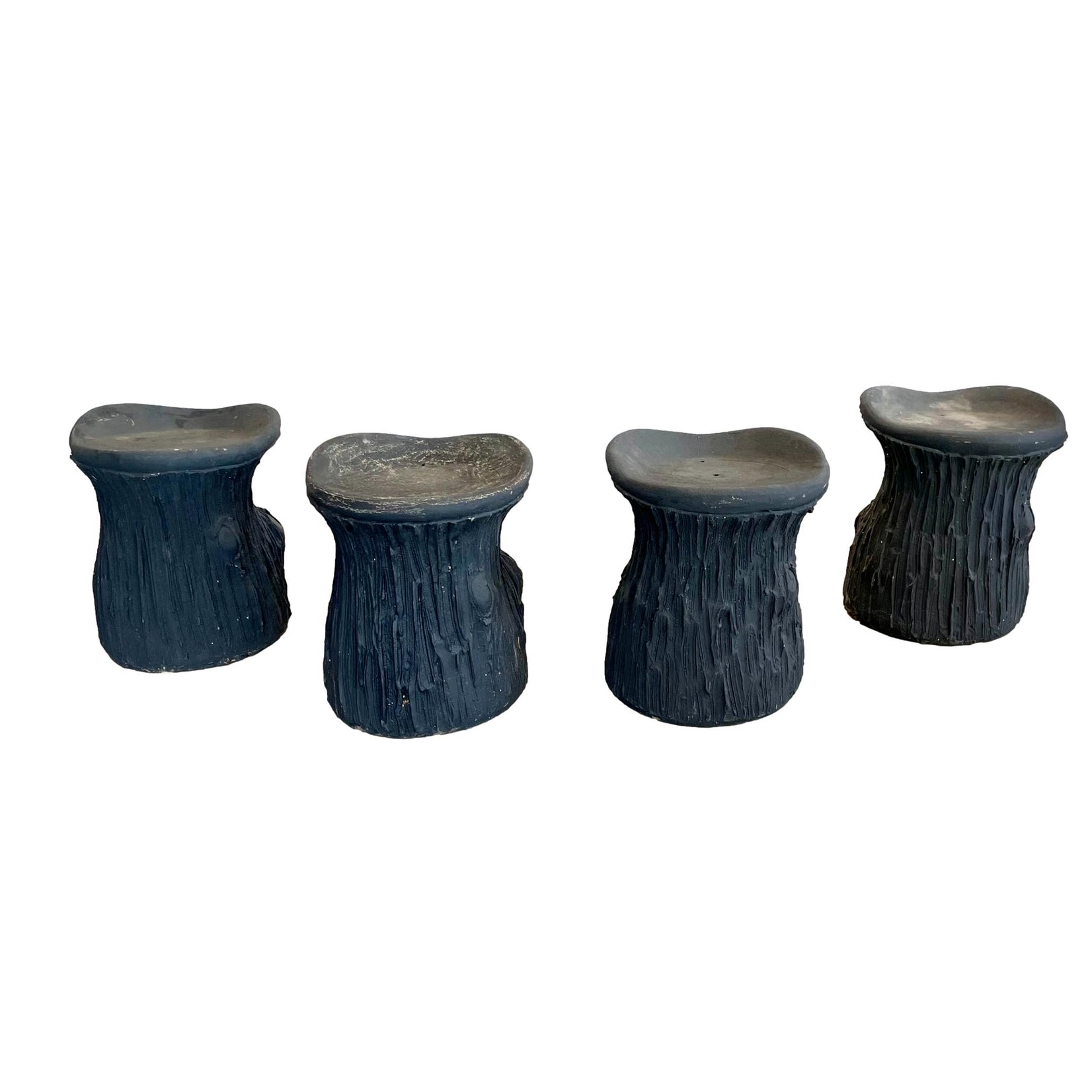 Faux Bois Concrete Stools
