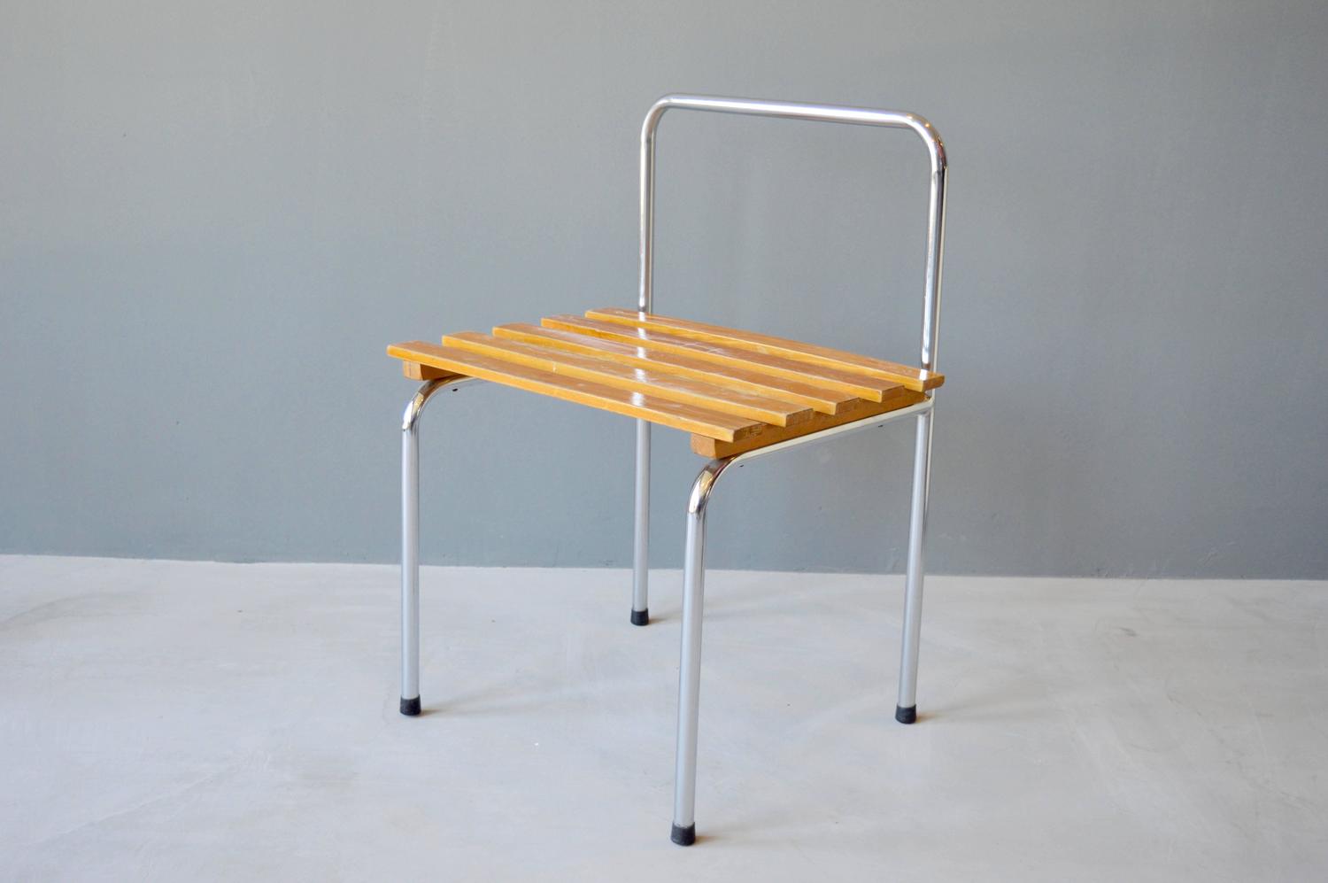 Charlotte Perriand Luggage Racks-Stools for Les Arcs, 1960s France