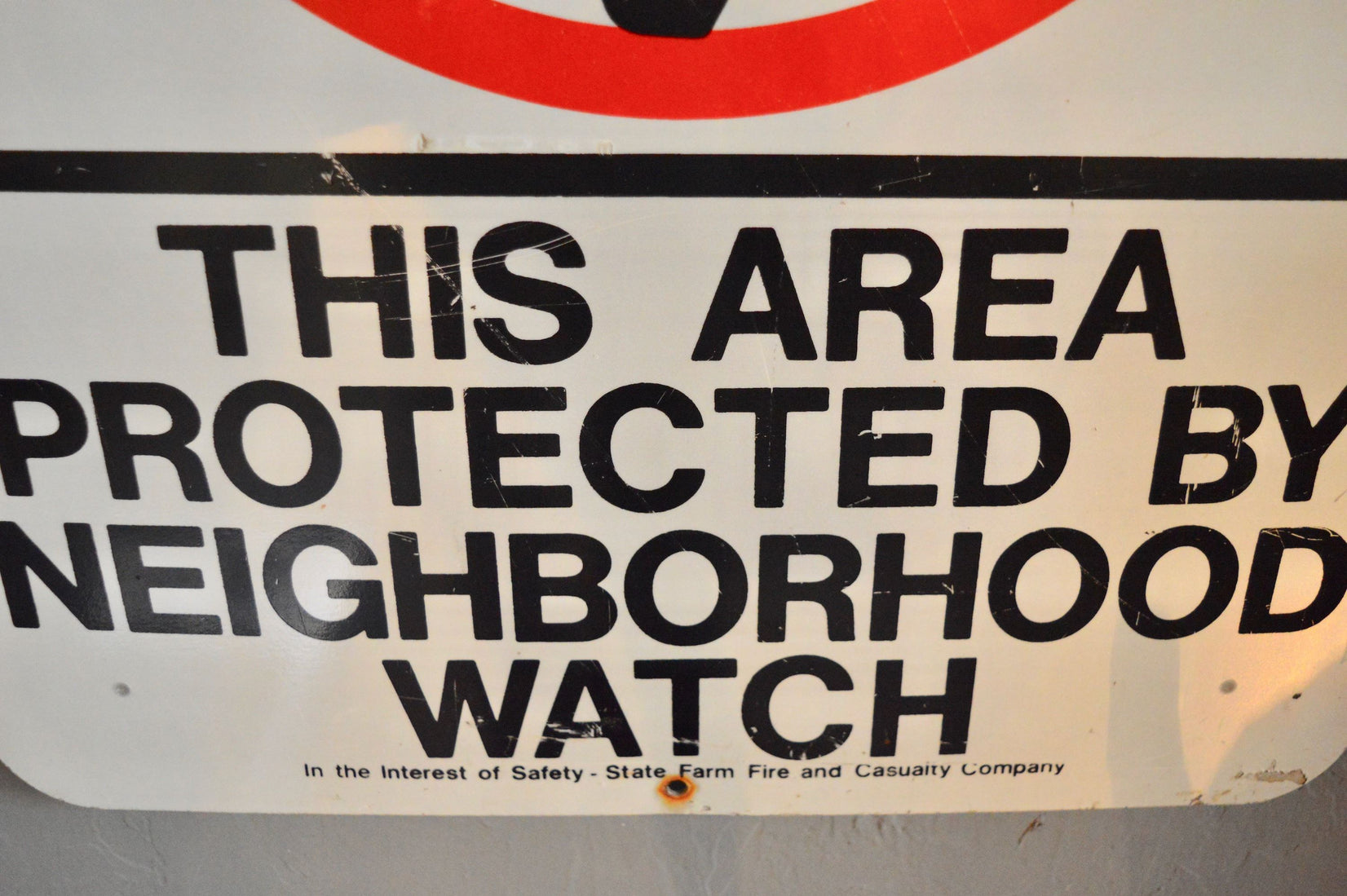 Vintage Neighborhood Watch Sign