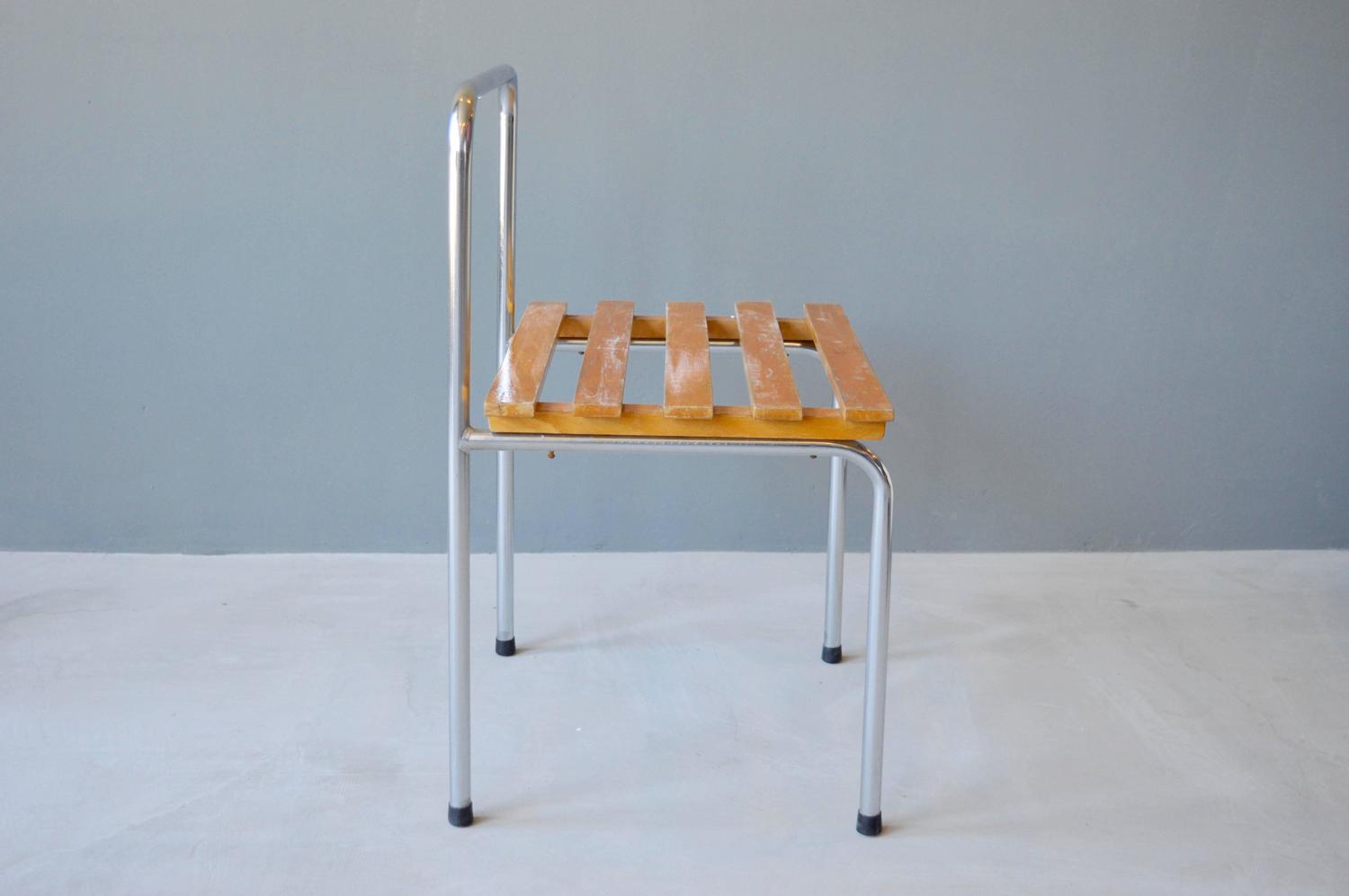 Charlotte Perriand Luggage Racks-Stools for Les Arcs, 1960s France