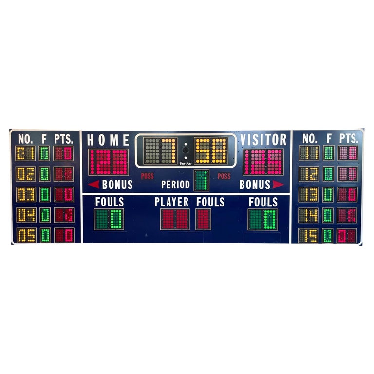 15 Foot Fair Play Basketball Scoreboard, 1980s