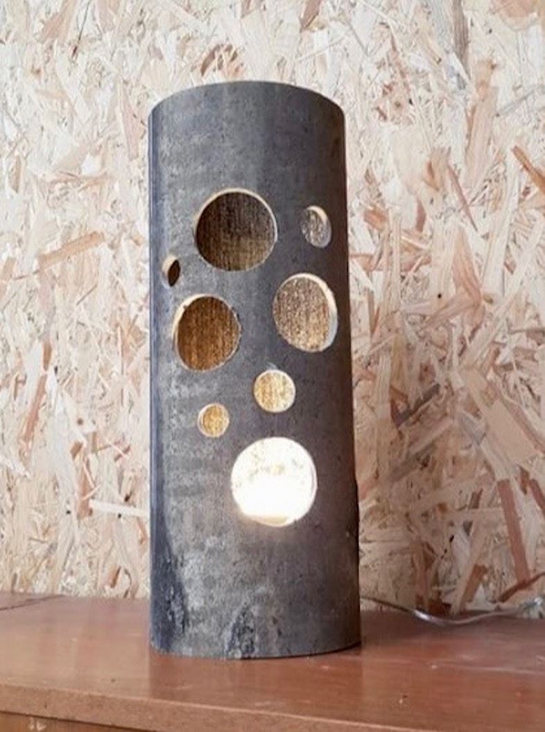 Set of 4 Willy Guhl Concrete Lamps, 1960s Switzerland