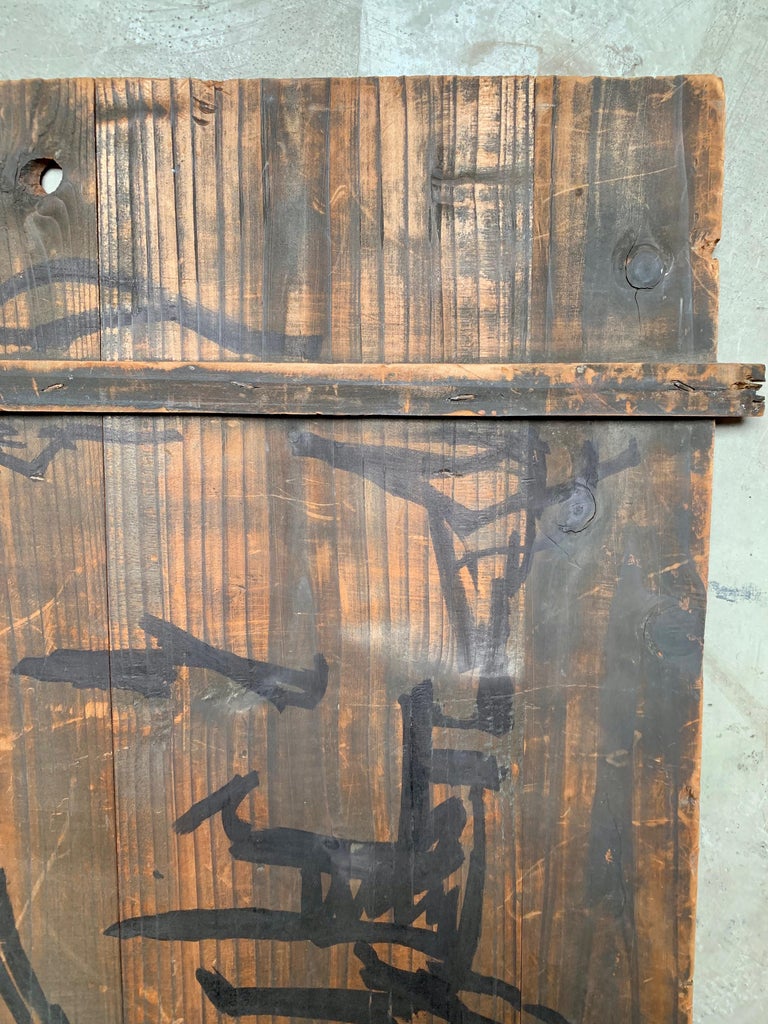 Robert Loughlin Double Sided Original Painting on Wood Door