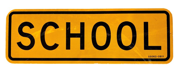 Vintage SCHOOL Street Sign