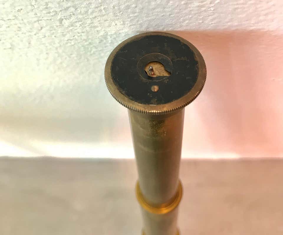 Vintage 3 Draw Brass and Leather Telescope