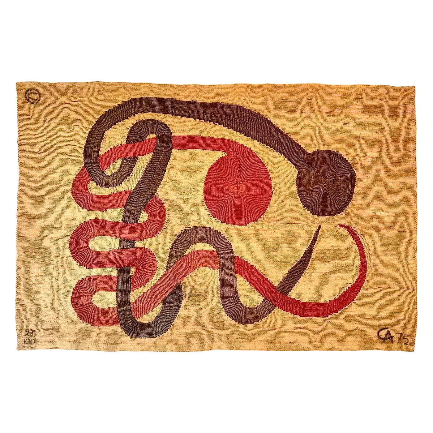 Jute 'Serpents' Tapestry