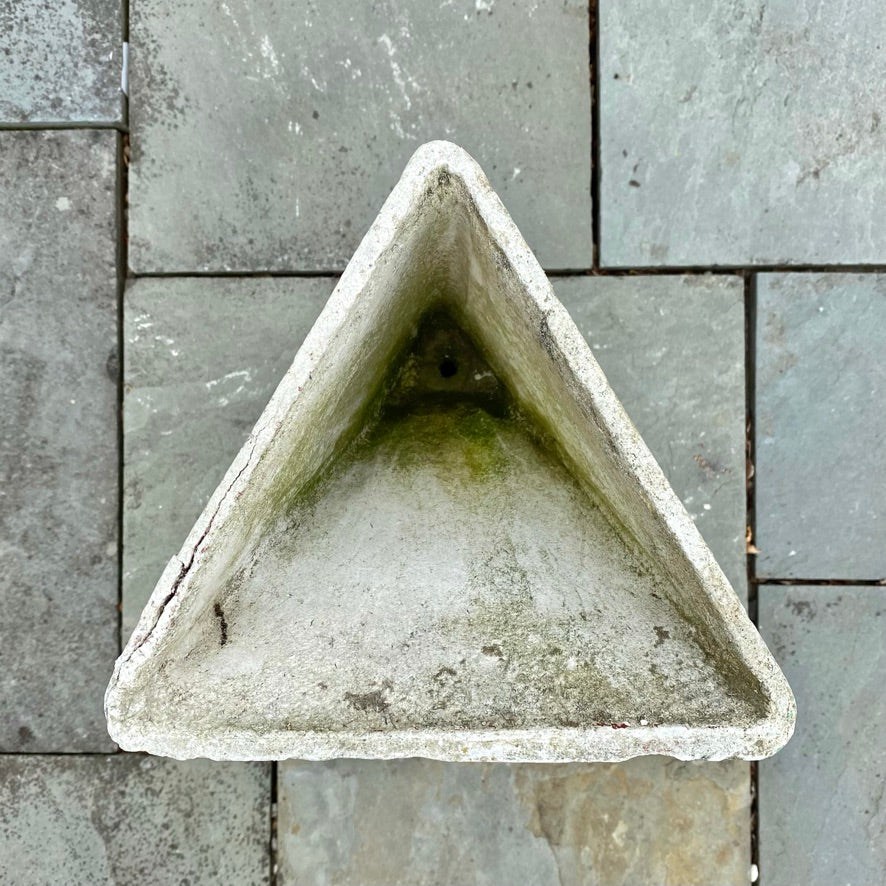 Set of 2 Sculptural Triangular Planters