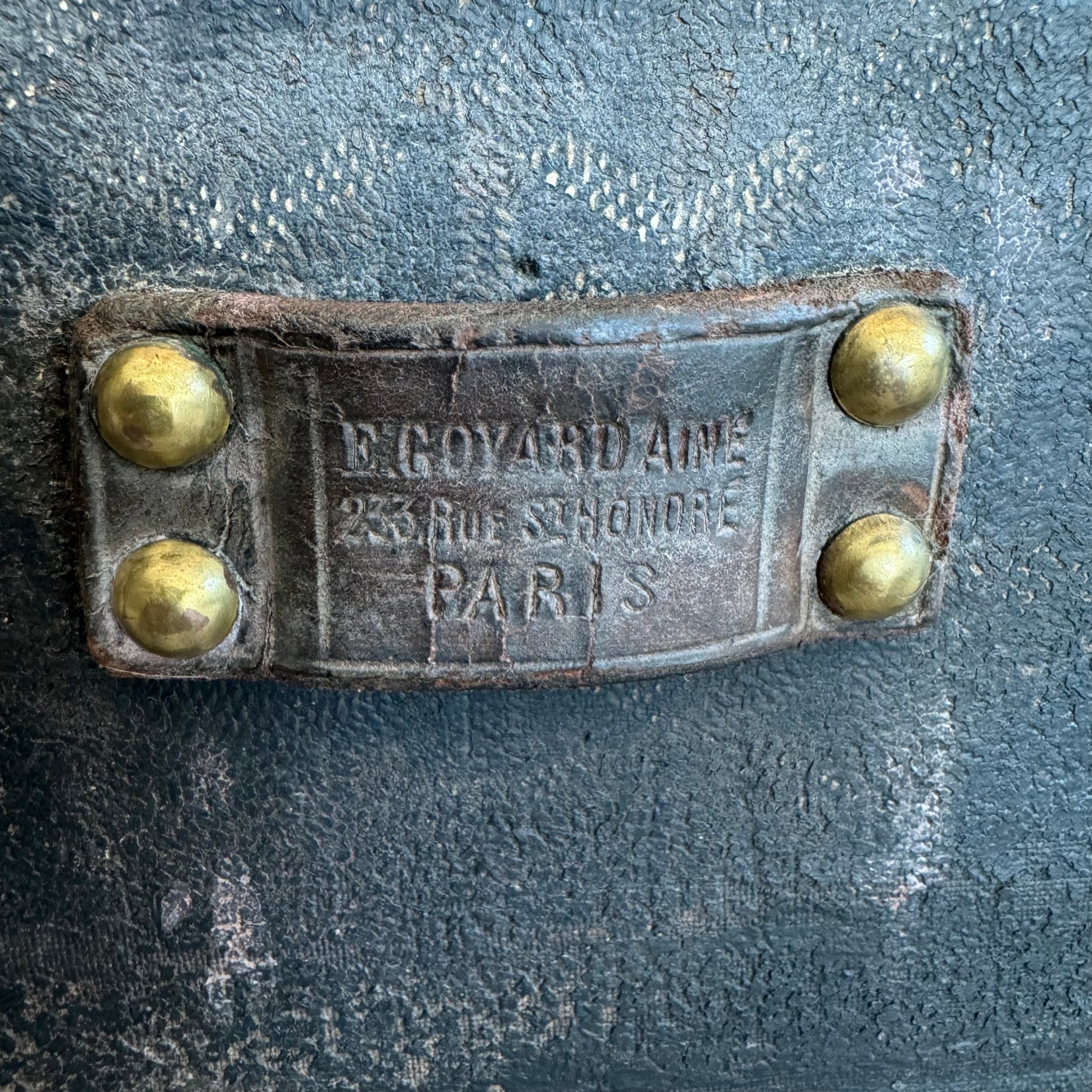 Leather, Canvas and Brass Steamer Trunk