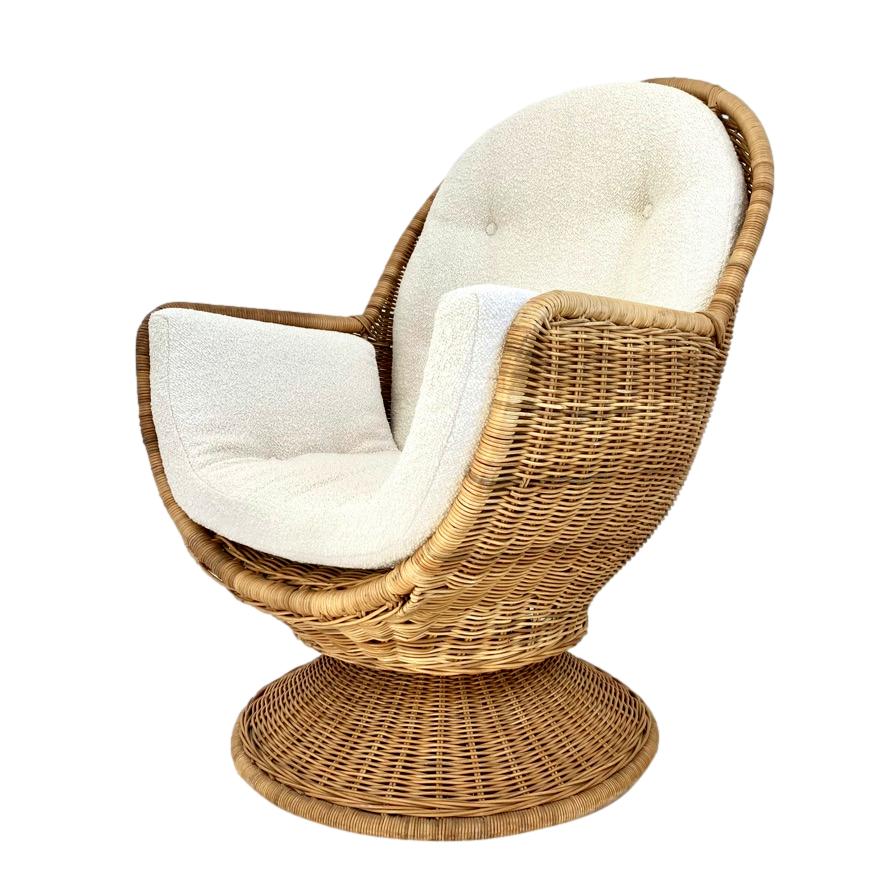 Rattan and Wicker Egg Chair