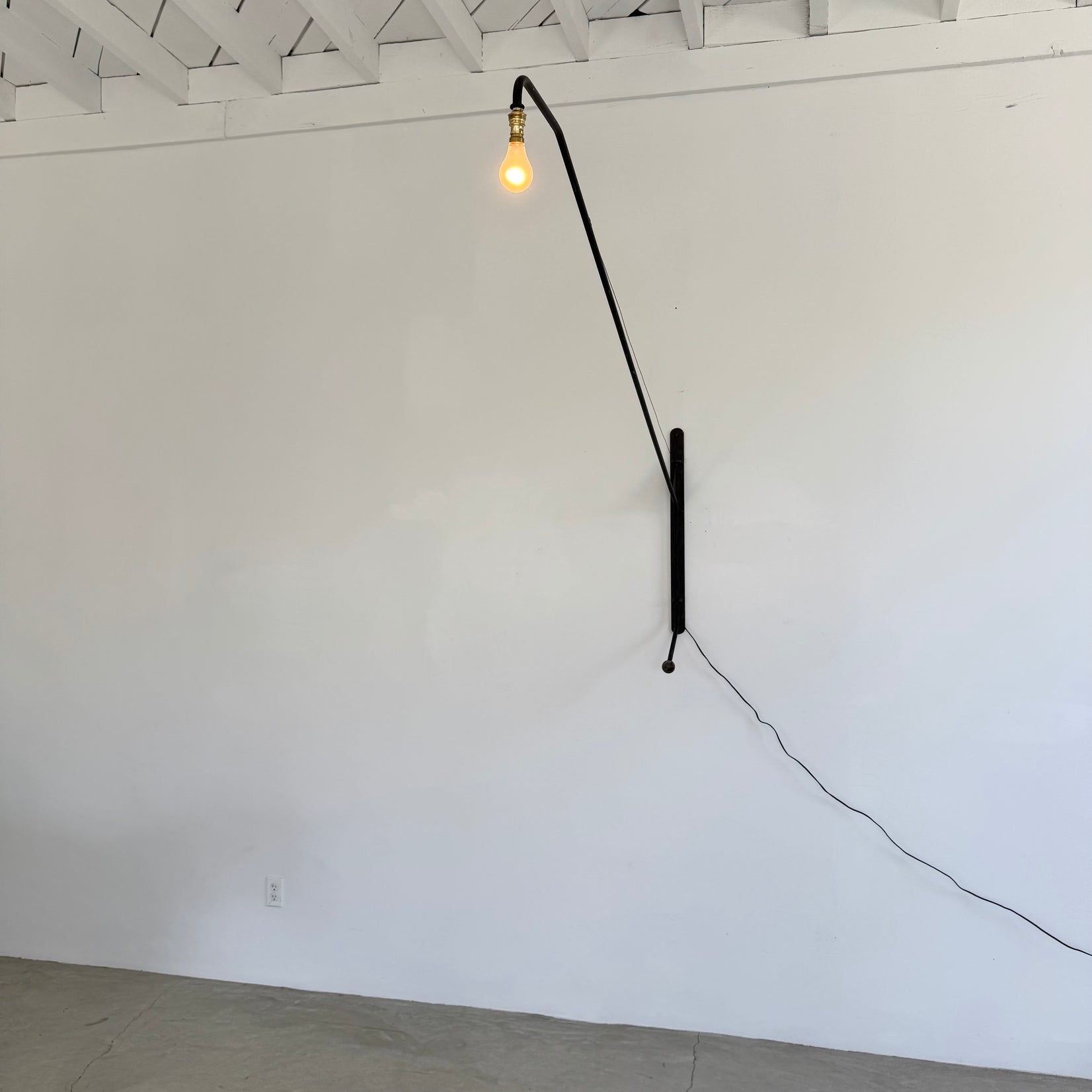 Jean Prouvé Style 'Potence' Swing-Arm Wall Lamp, 1950s France
