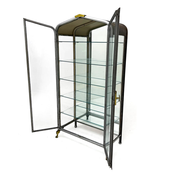 Double Door Iron and Glass Vitrine