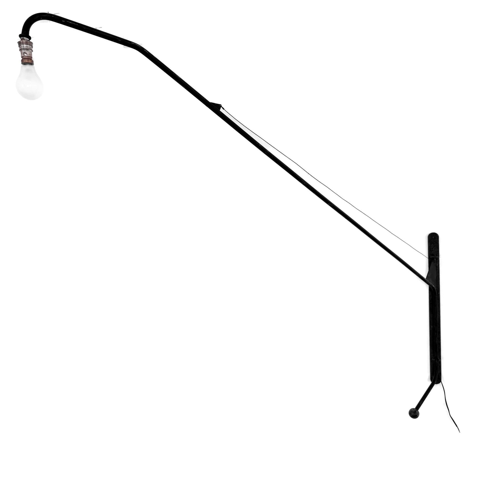 Jean Prouvé Style 'Potence' Swing-Arm Wall Lamp, 1950s France