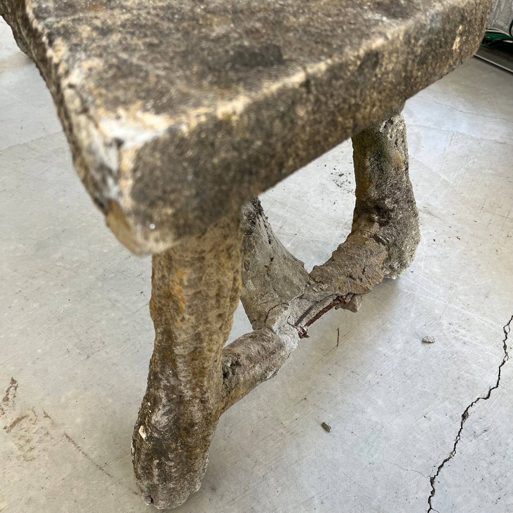 Pair of Faux Bois Concrete Benches, 1960s France