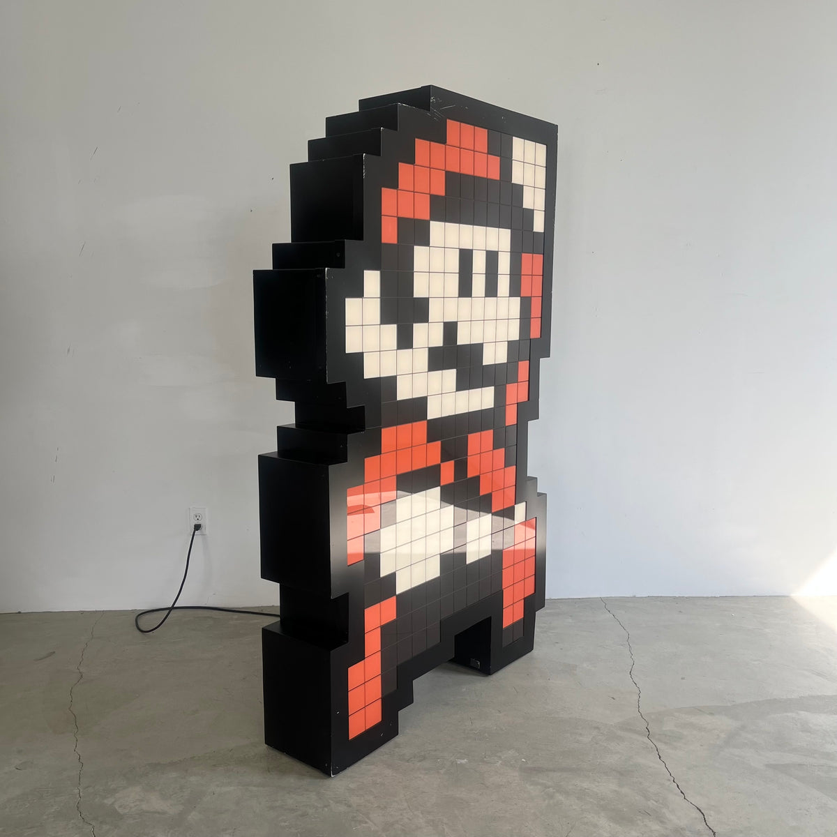 Monumental Illuminated Mario Sculpture