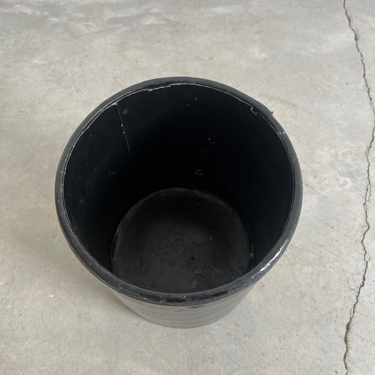 Saddle Leather Waste Basket