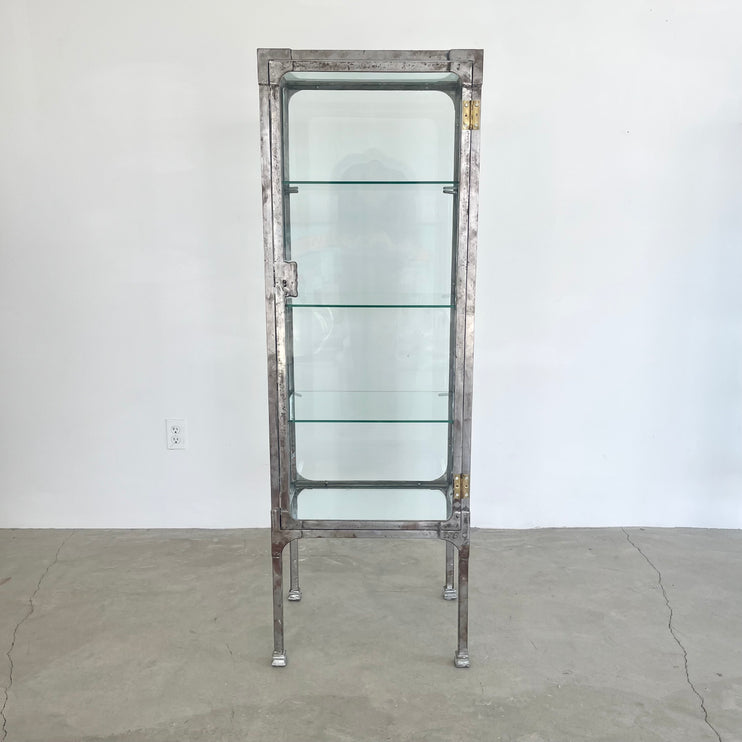 Industrial Steel & Glass Medical Vitrine