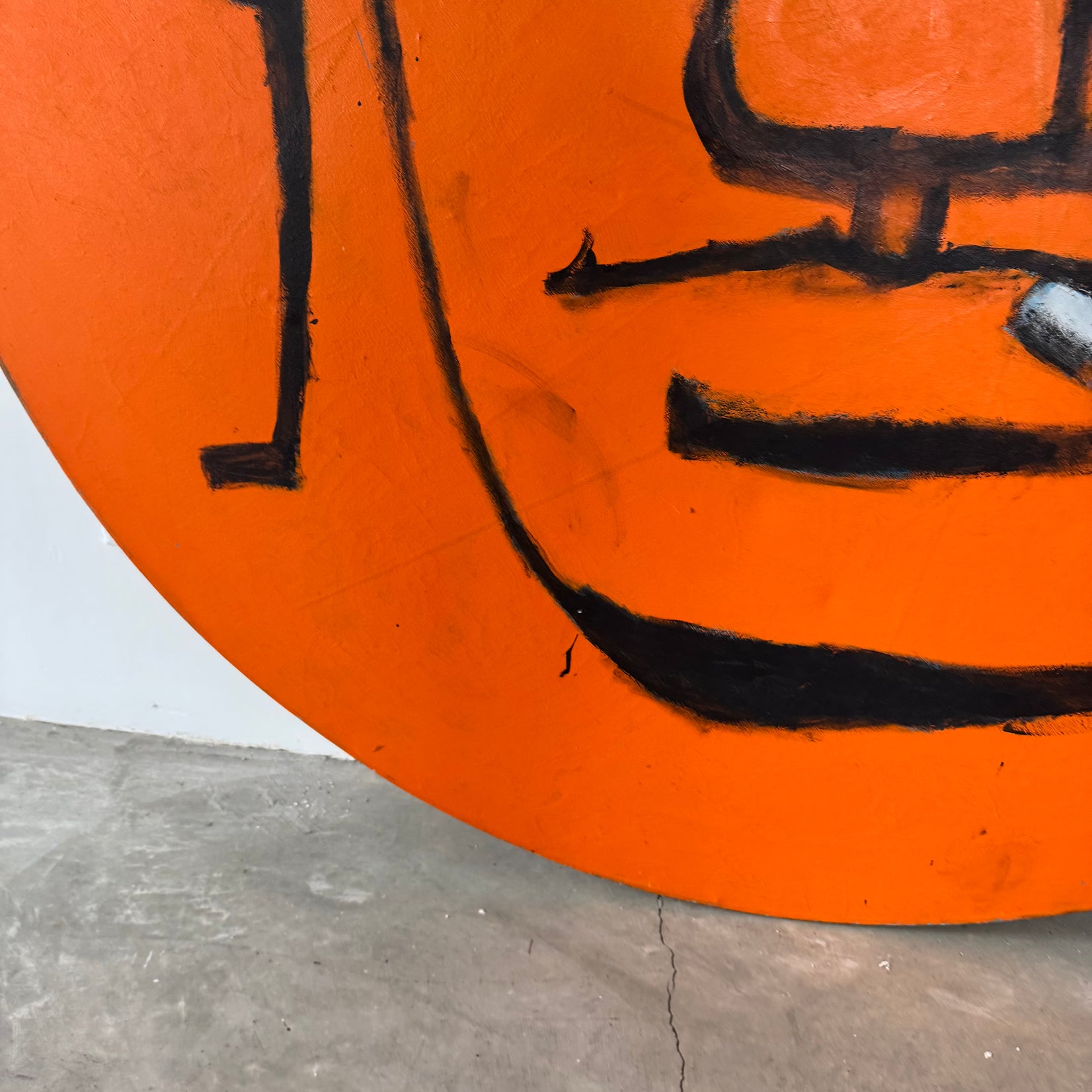 Monumental 'Brute' Painting on Canvas