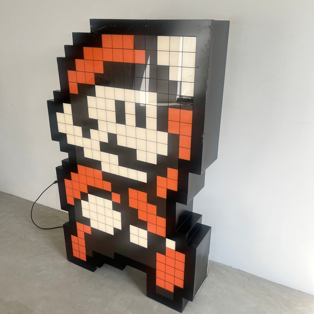 Monumental Illuminated Mario Sculpture