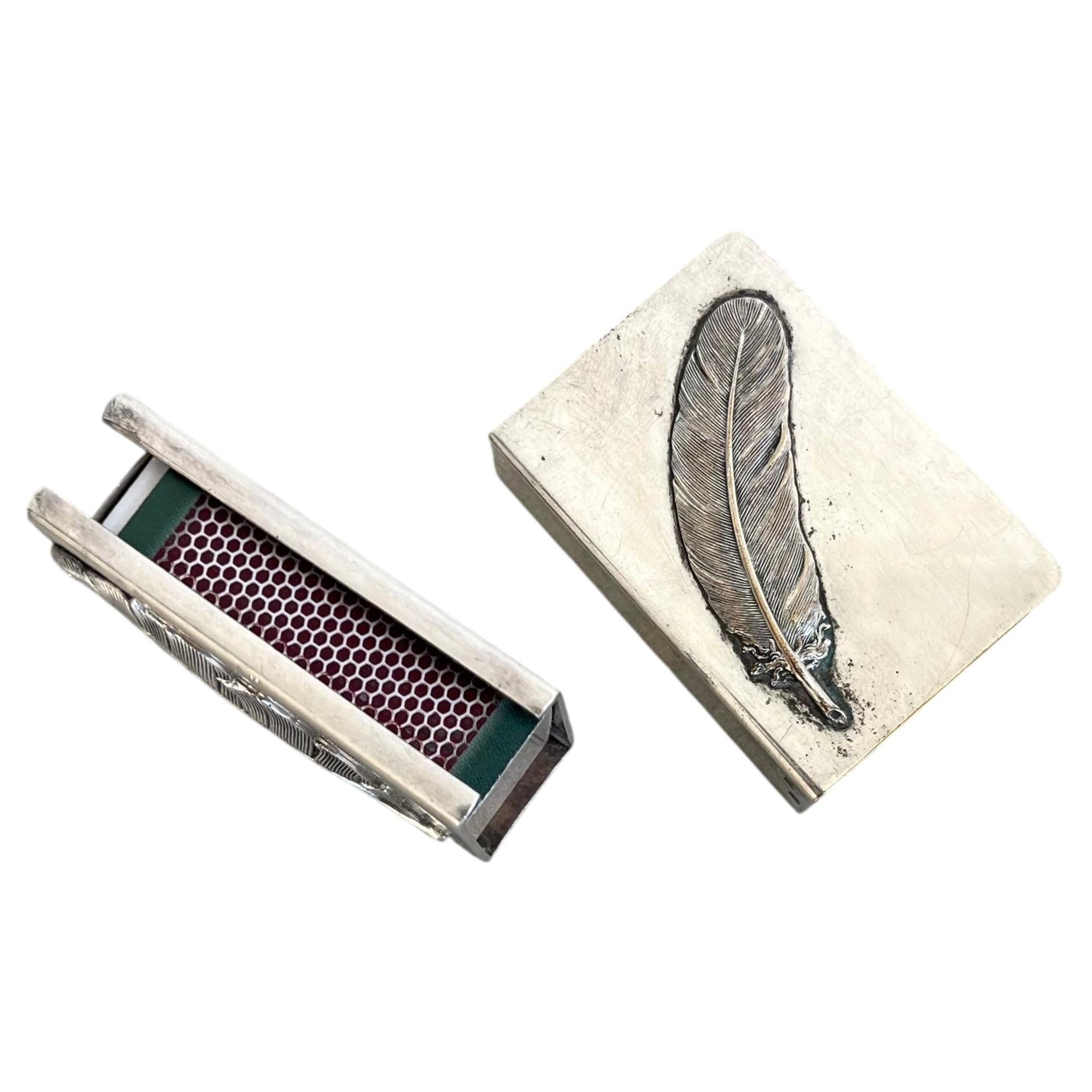Pair of Feather Matchbox Covers