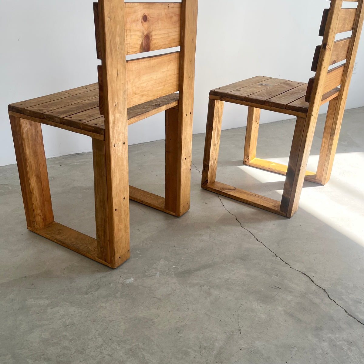 Sculptural Wood Crate Chair