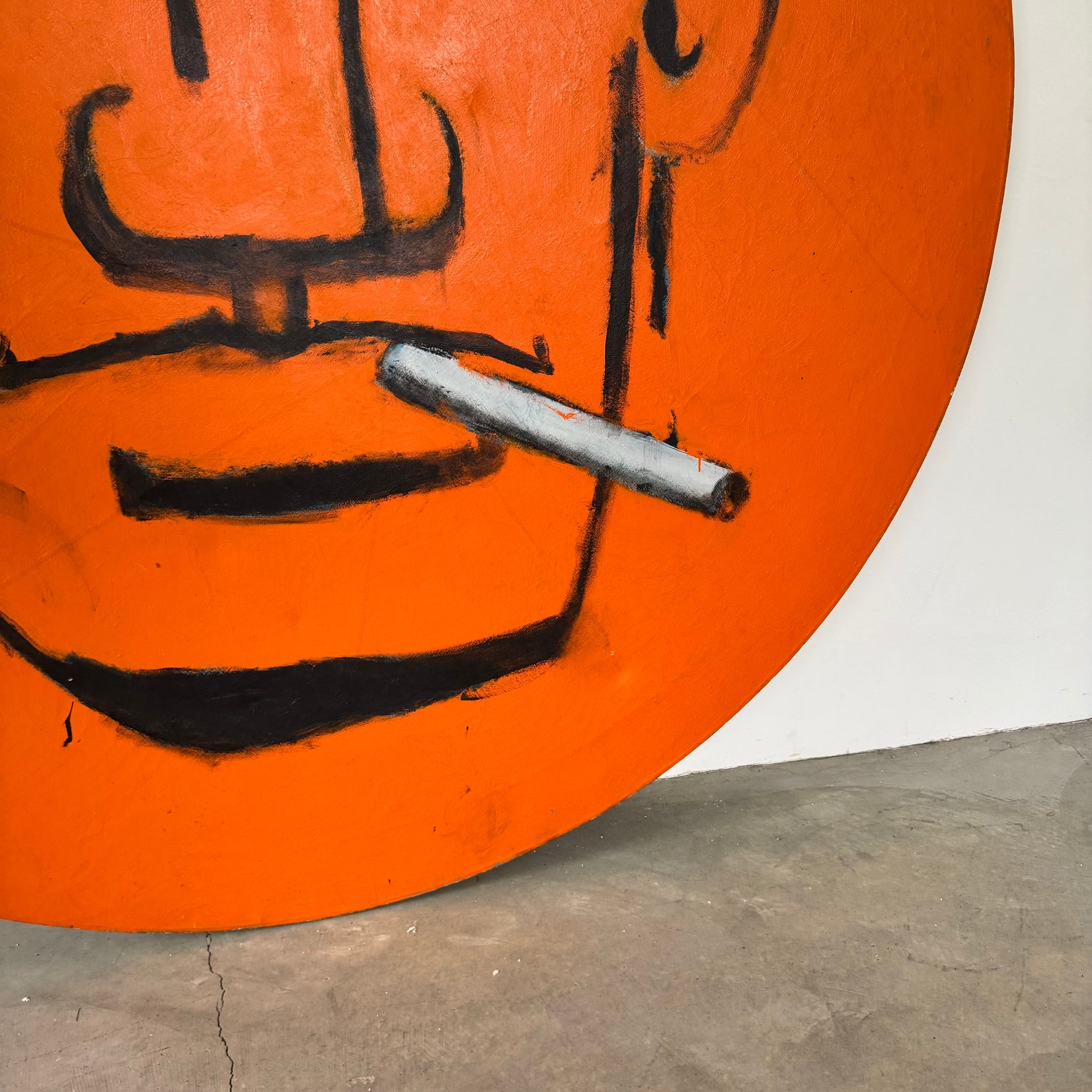 Monumental 'Brute' Painting on Canvas