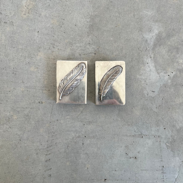 Pair of Feather Matchbox Covers